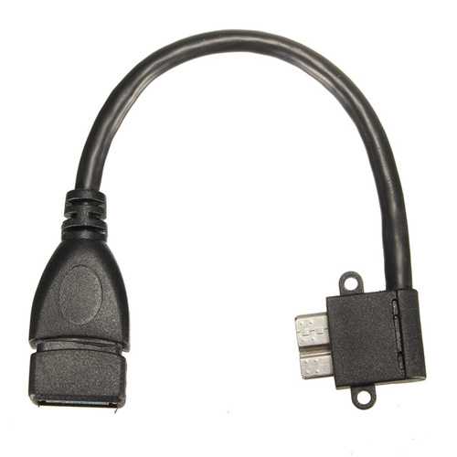 90 Degree Angled Micro USB 3.0 Male to USB 3.0 Female OTG Adapter Cable - High Speed Data Transfer for Smartphones, Tablets & Laptops - Perfect for Gaming, VR & Charging in Tight Spaces