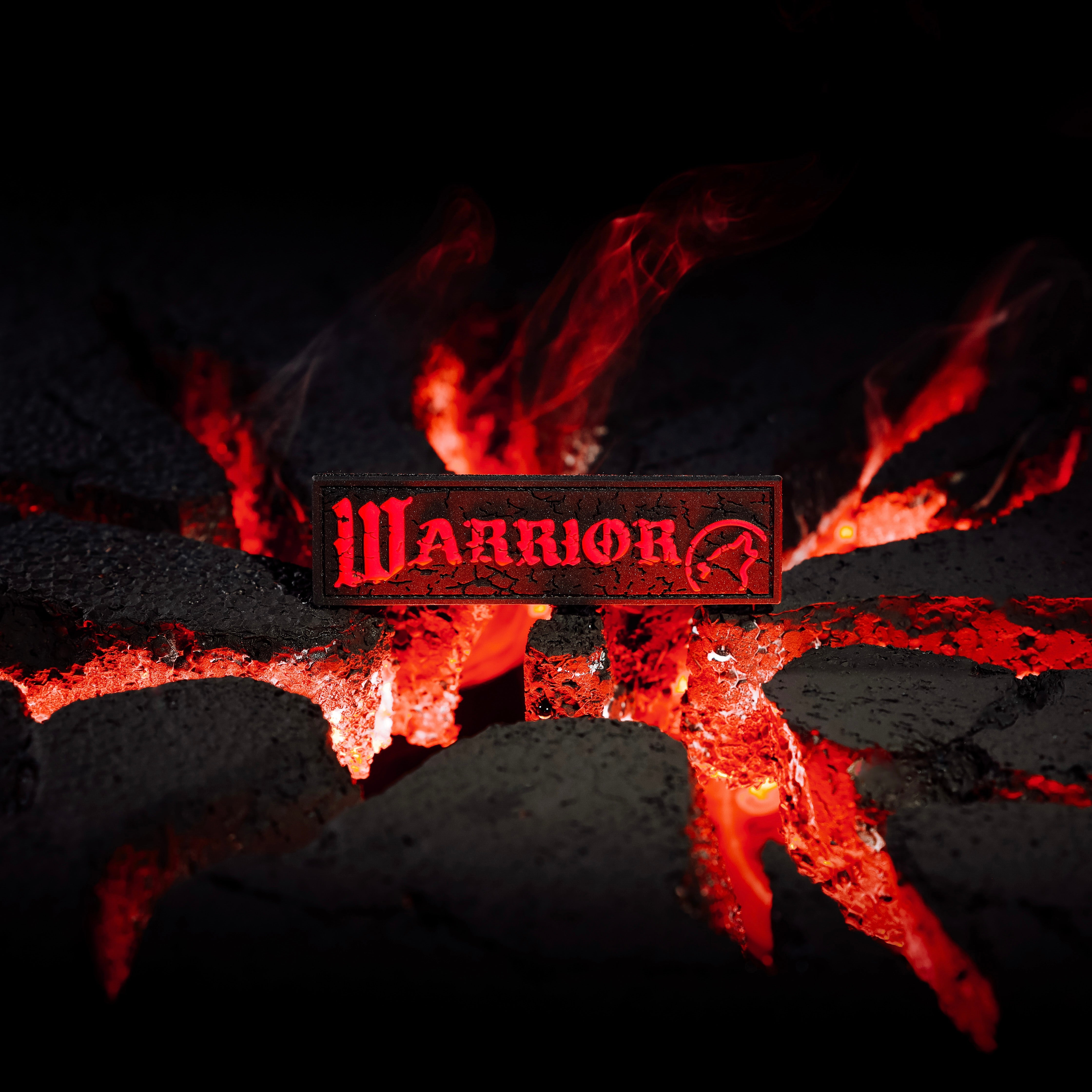 Immortal Red Warrior Velcro Patch - Iron-On Embroidered Badge for Jackets, Hats & Bags | Military Style DIY Sewing Accessories for Cosplay, Tactical Gear & Outdoor Adventures