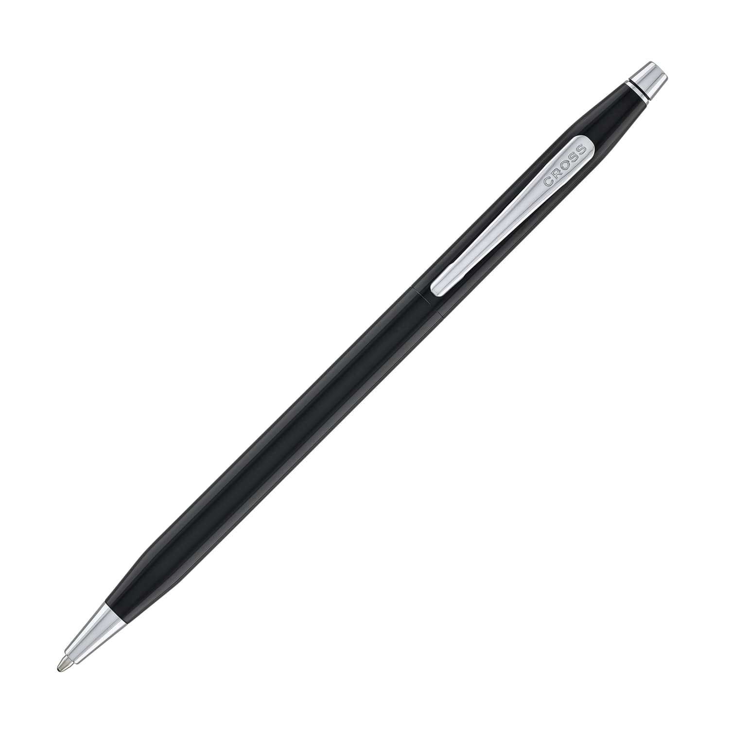 Premium Cross Classic Century Ballpoint Pen - Black Lacquer with Chrome Trim - Elegant Writing Instrument for Office, Business Gifts & Everyday Use