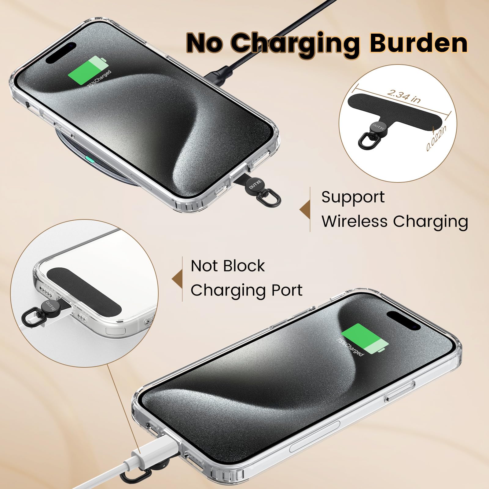 OUTXE 360° Rotatable Phone Lanyard - 4 Pack for iPhone & Android - Perfect for Travel & Outdoor Activities