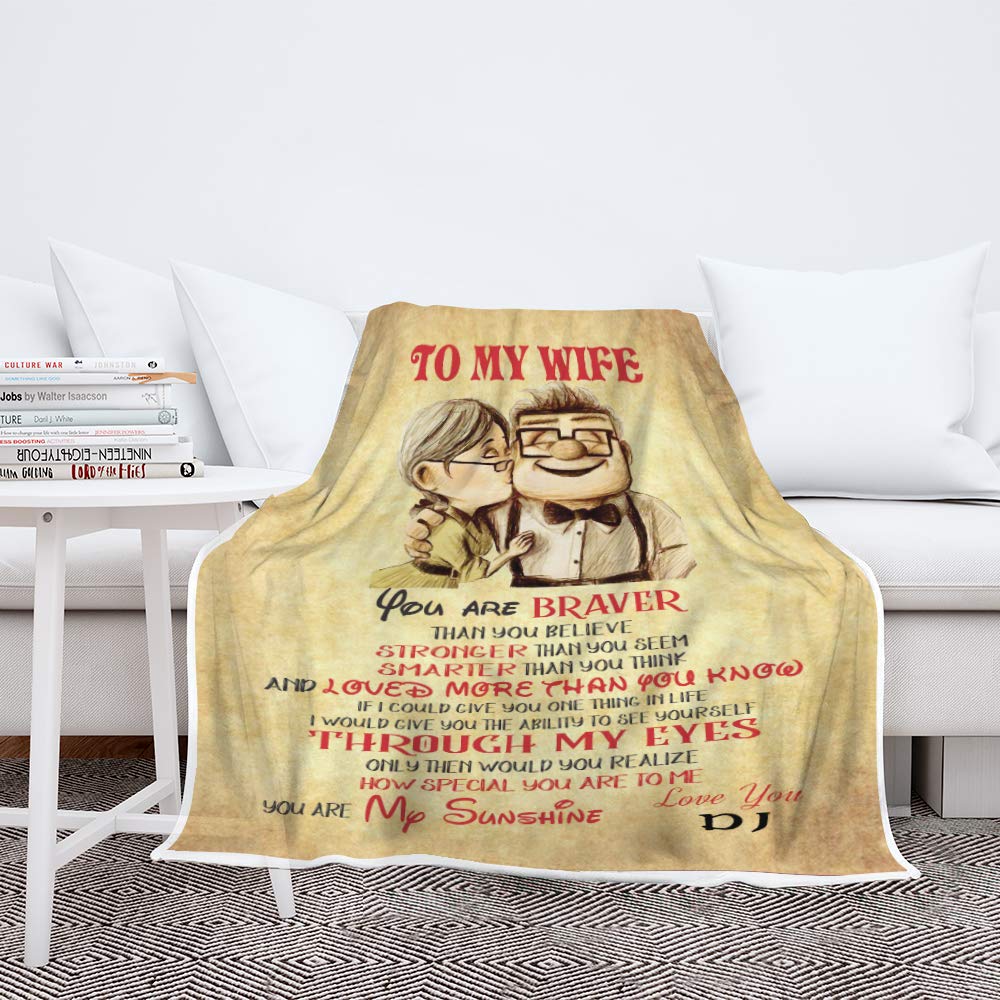 Best Personalized Family Gifts for Wife - Custom Photo Blanket 50x60 - Perfect for Anniversary, Valentine's Day & Cozy Nights