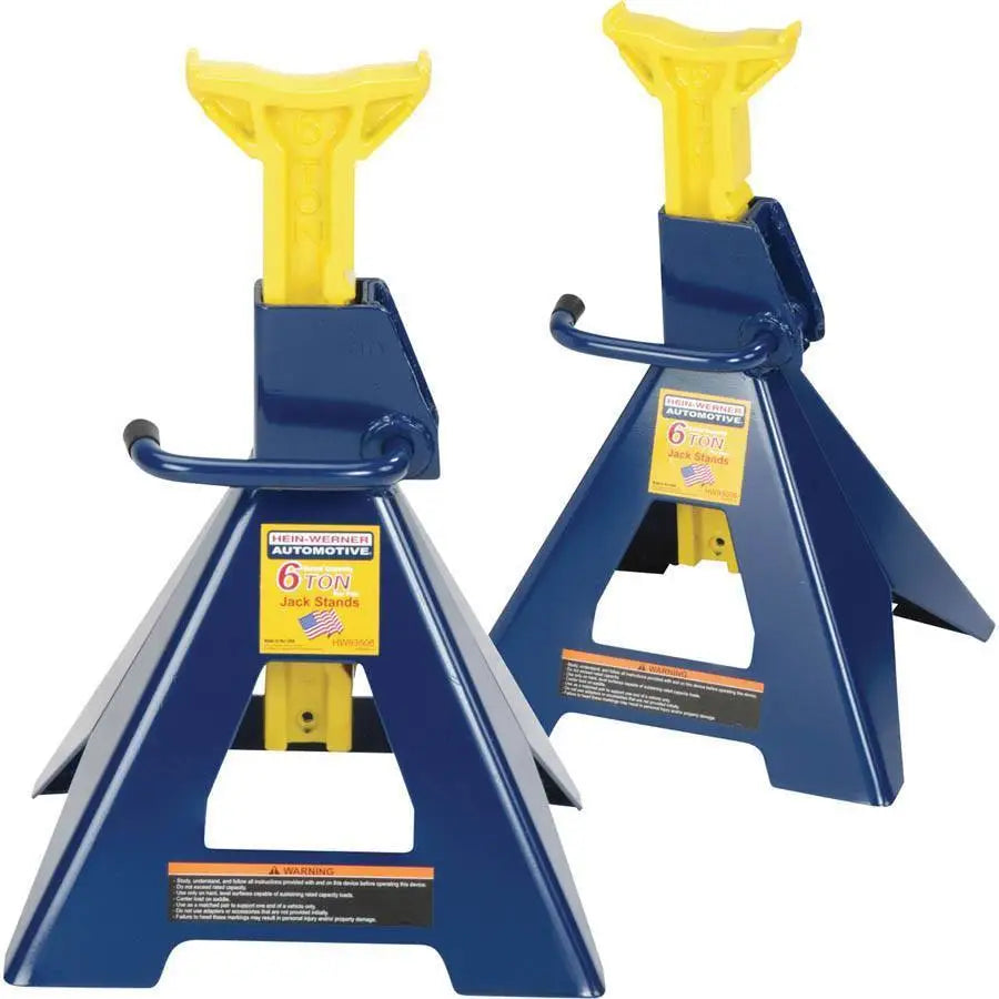 Hein Werner 6 Ton Capacity Heavy Duty Jack Stands 93506 - Professional Automotive Lift Support for Car Repair, Vehicle Maintenance & Garage Safety