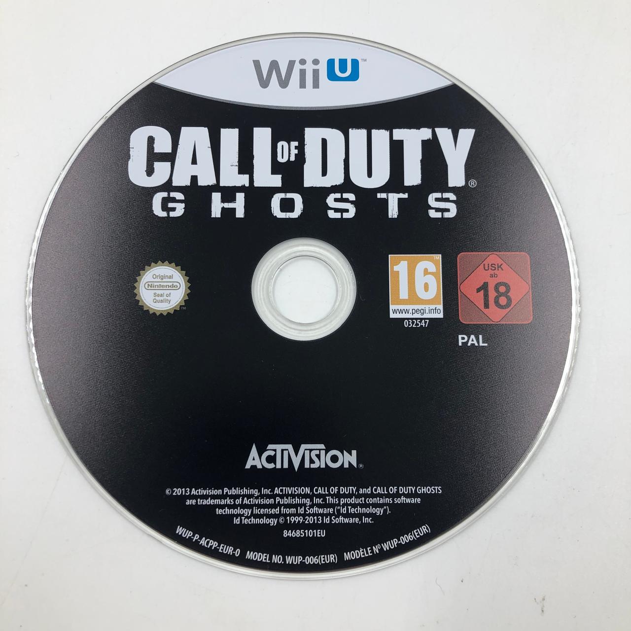 Call Of Duty Ghosts - COD Nintendo Wii U Game (PAL Version, Disc Only) - Action-Packed First-Person Shooter for Home Entertainment & Gaming Parties