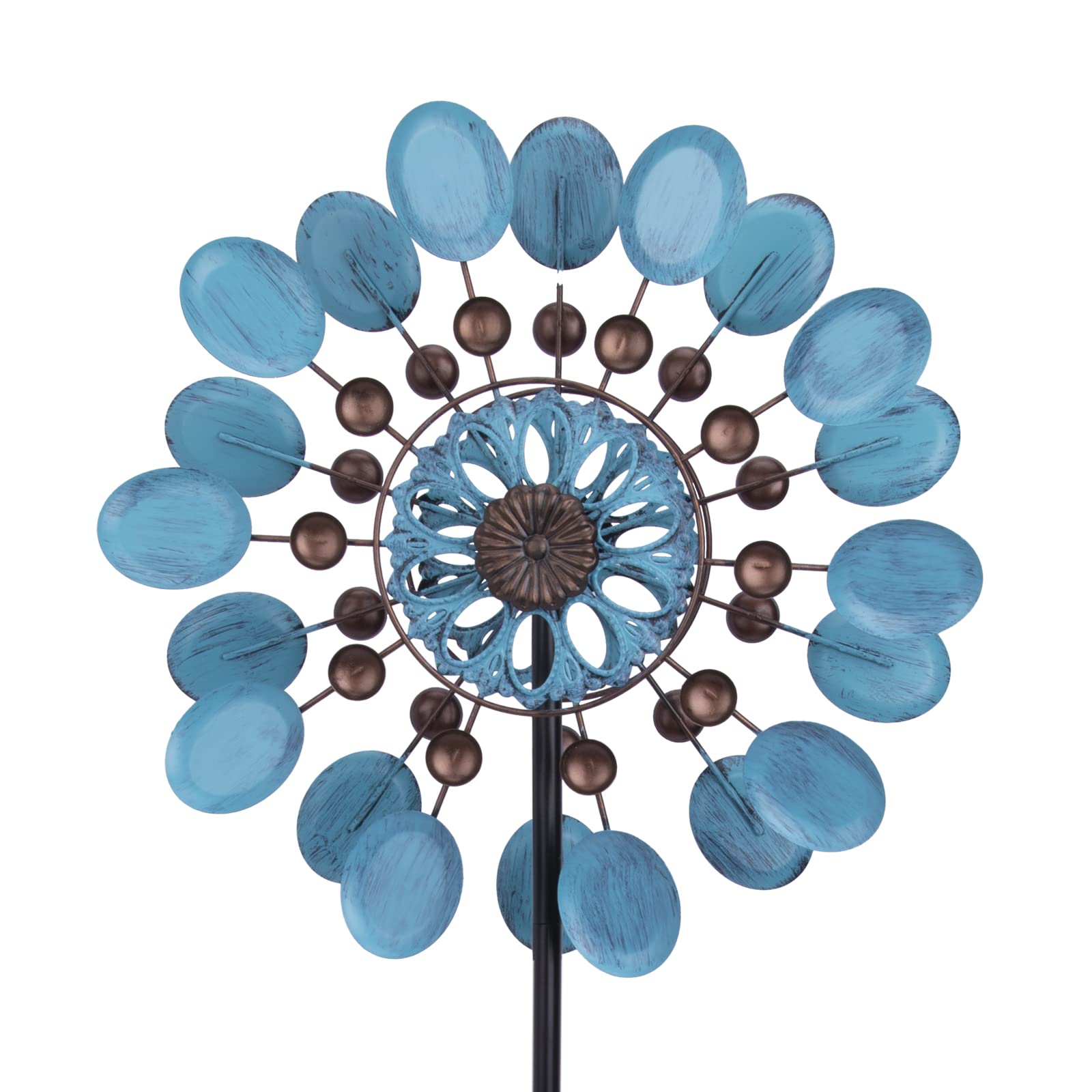 MUMTOP 44 Inches Kinetic Wind Spinner - Outdoor Metal Wind Catcher for Garden, Yard, Patio & Lawn Decor | Durable Weather-Resistant Windmill for Relaxing Outdoor Spaces & Zen Garden Atmosphere