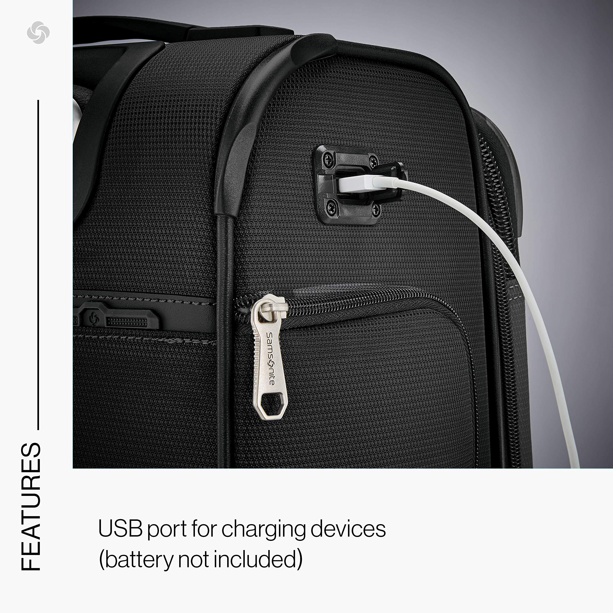 Samsonite Solyte DLX Softside Expandable Carry-On Luggage with 360° Spinner Wheels, 20-Inch Lightweight Suitcase for Travel - Midnight Black | Perfect for Business Trips & Weekend Getaways
