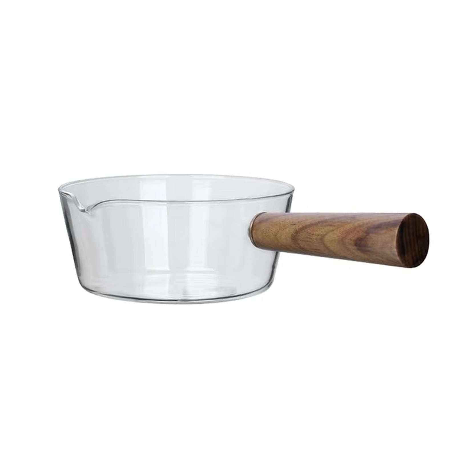 Premium Clear Glass Saucepan - 600ml Heat & Corrosion Resistant Cooking Pot for Milk, Soup & Sauces - Ideal for Stovetop, Microwave & Serving - Durable Kitchen Glassware