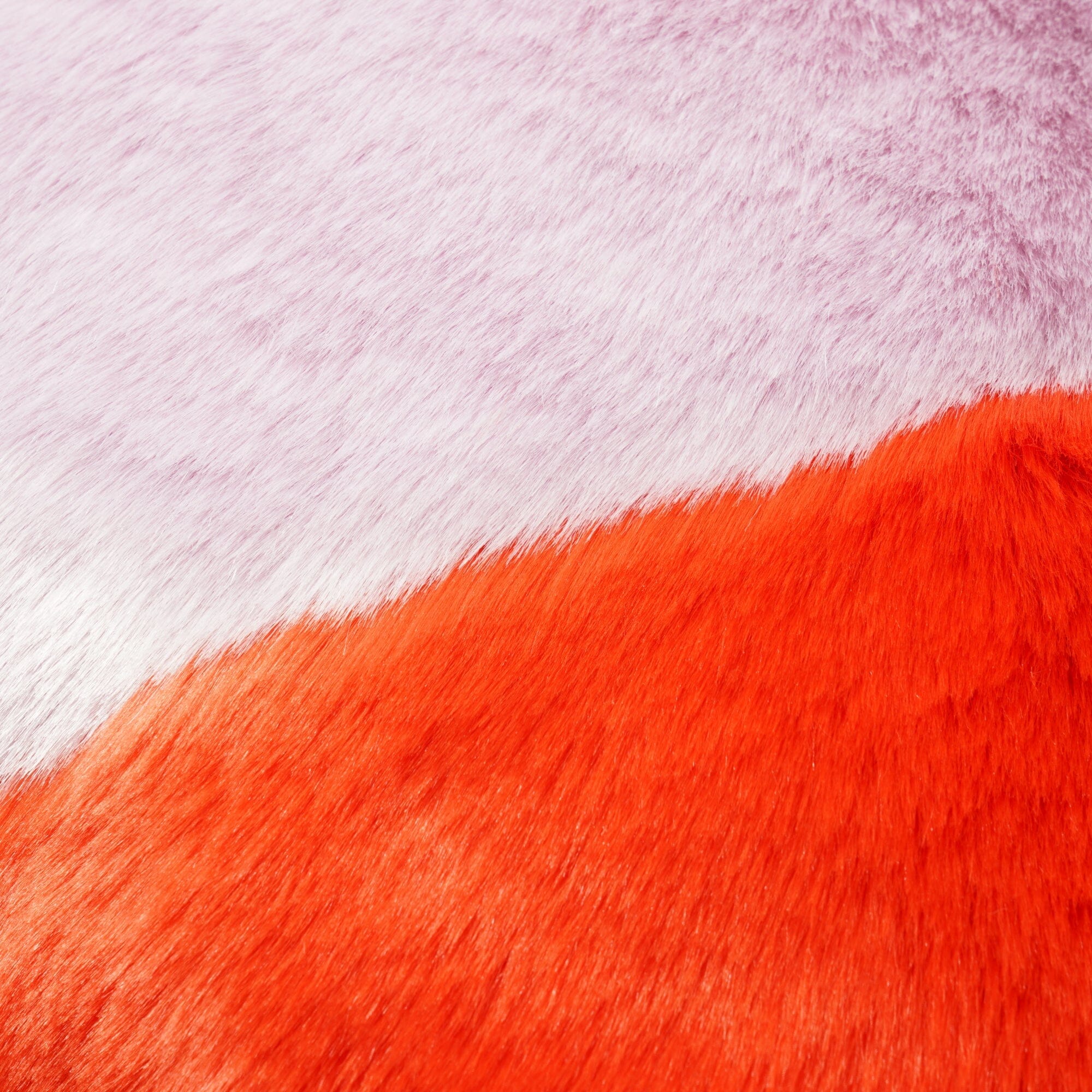Premium Faux Fur Cushion Cover 18x18 Inches - Soft Red and Pink Throw Pillow Case for Sofa, Bed, Living Room Decor - Cozy Home Accessories