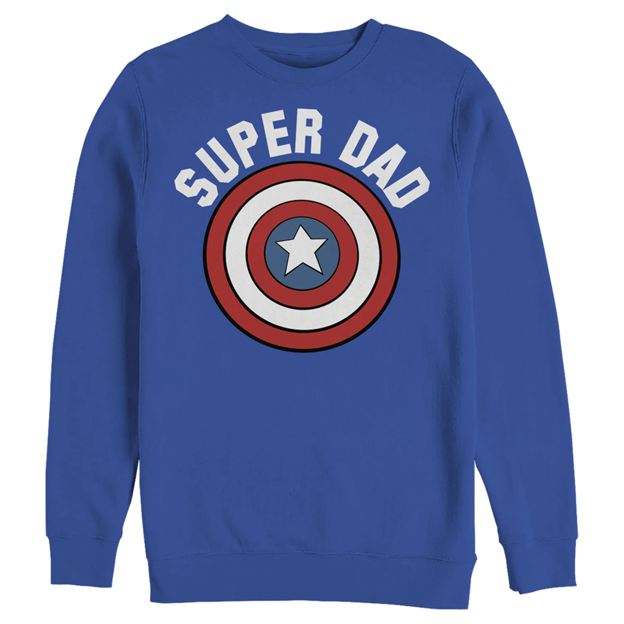 Marvel Captain America Shield Sweatshirt for Men - Super Dad Graphic Hoodie | Casual Wear, Cosplay & Superhero Fan Gift