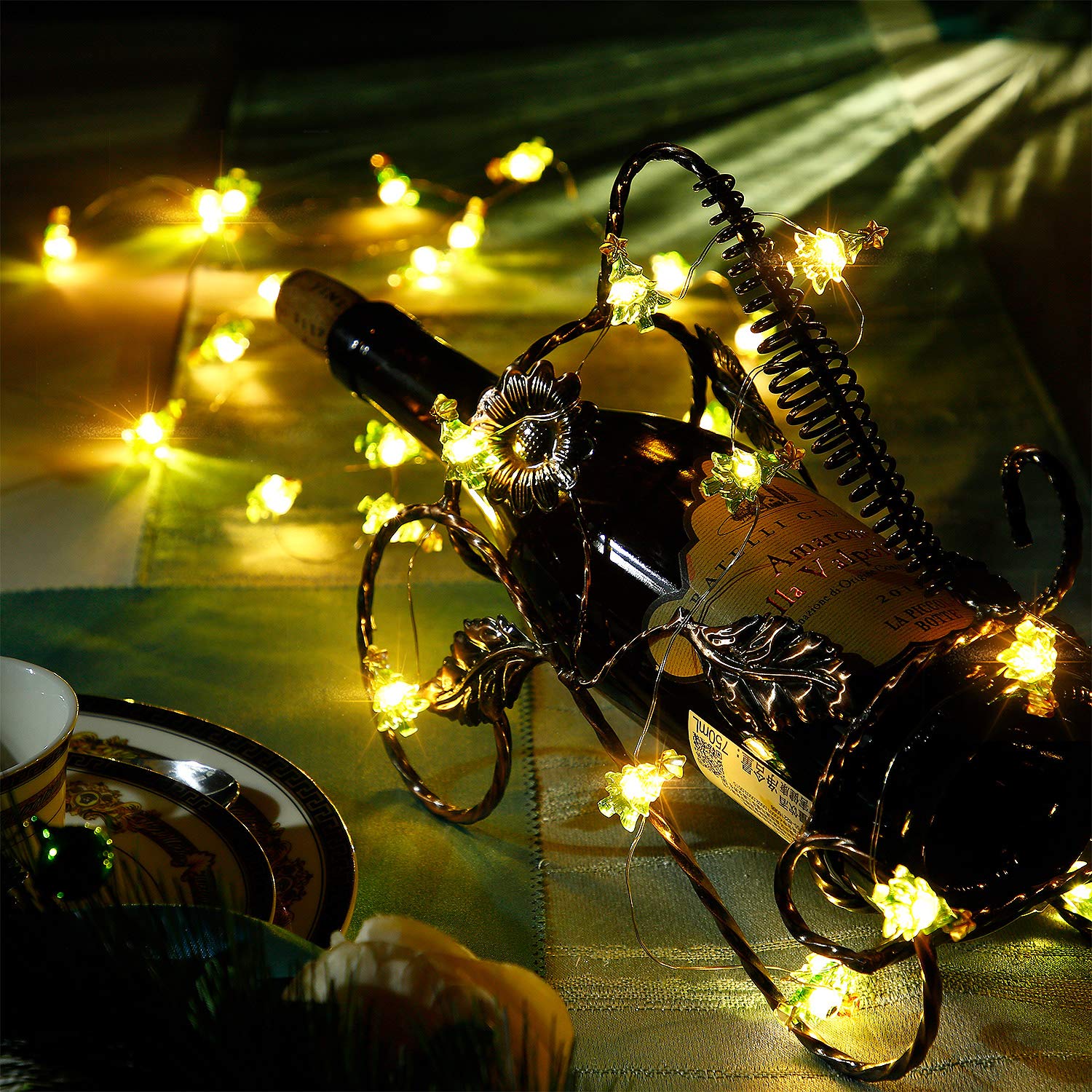 Mudder 10 ft 30 LED Christmas Tree String Lights - Battery Operated with 8 Flickering Modes, Remote Control & Timer - Perfect for Winter Decor, Wedding Centerpieces, Birthday Party Lighting, DIY Home Mantel Decorations - Ideal for Indoor/Outdoor Holiday Displays & Festive Atmosphere Creation