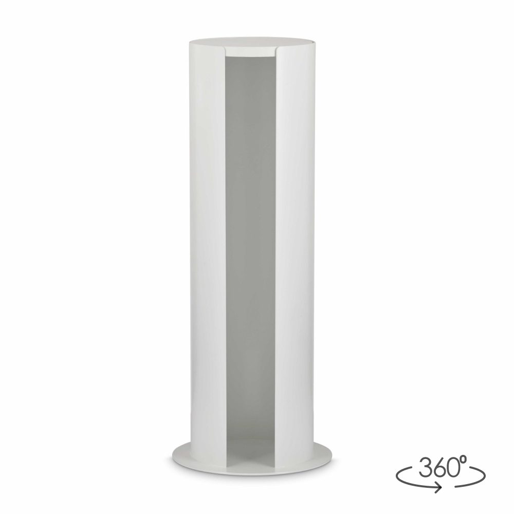 DESIGNSTUFF White Toilet Paper Holder - Bathroom Storage Organizer for Rolls, Perfect for Home & Office Use