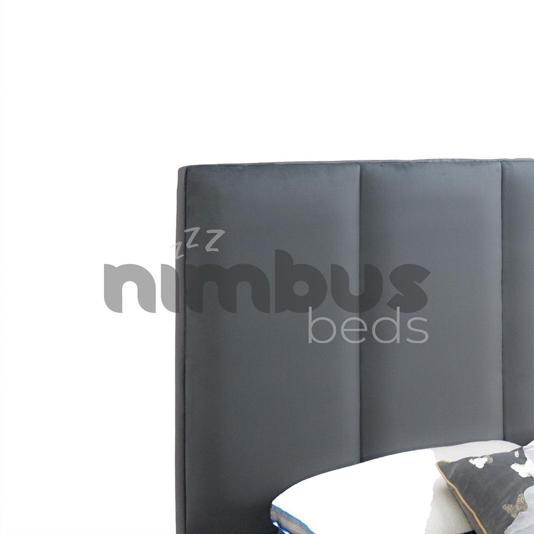 4 Panel Bed Frame - Queen Size Wooden Platform Bed with Headboard & Footboard - Sturdy & Modern Design for Bedroom, Guest Room, or Dorm