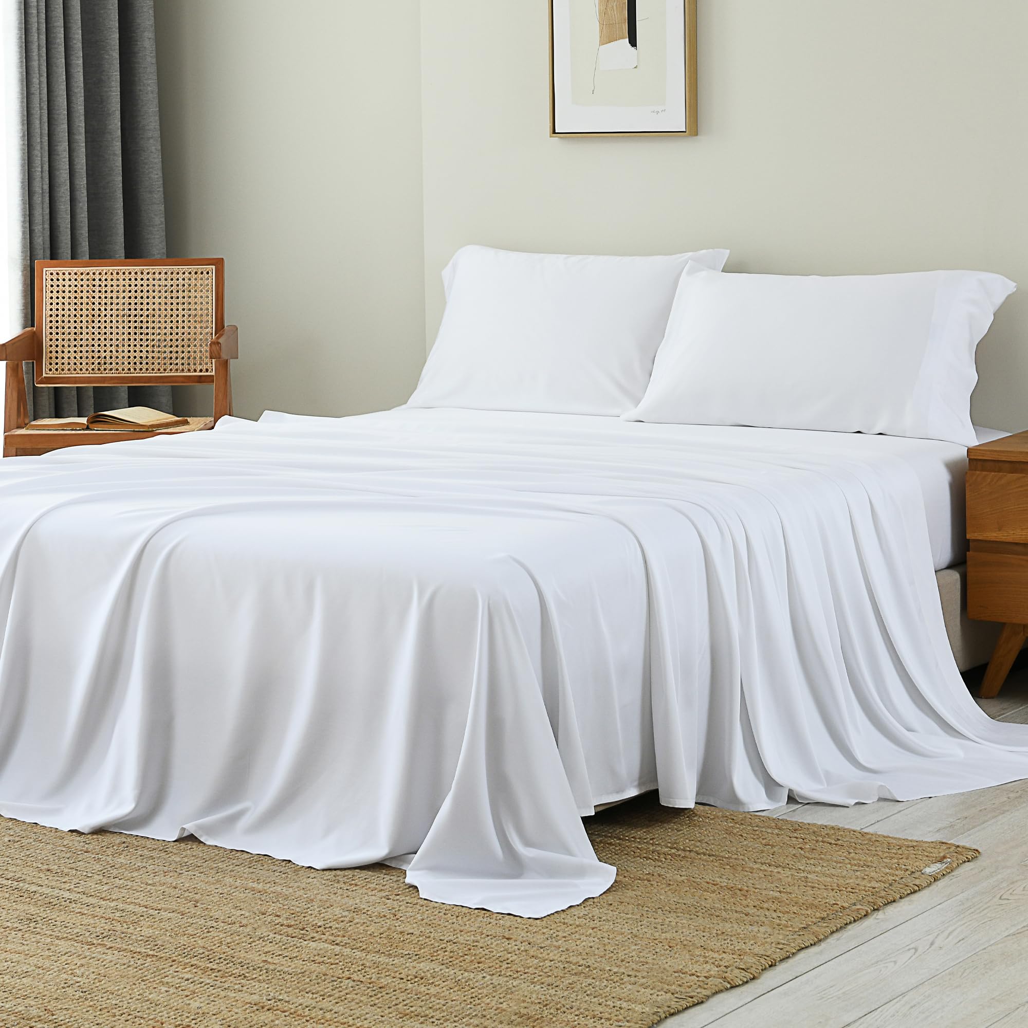 Bamboo Viscose King Size Sheets Set - 16