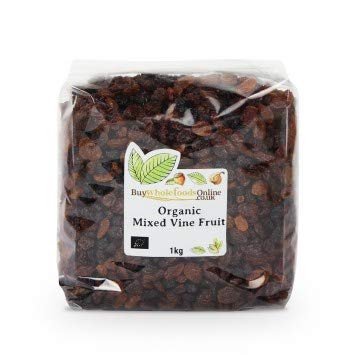 Organic Mixed Vine Fruit - Whole Foods Premium Dried Fruit Blend (1kg) | Healthy Snack for Hiking, Baking & Breakfast