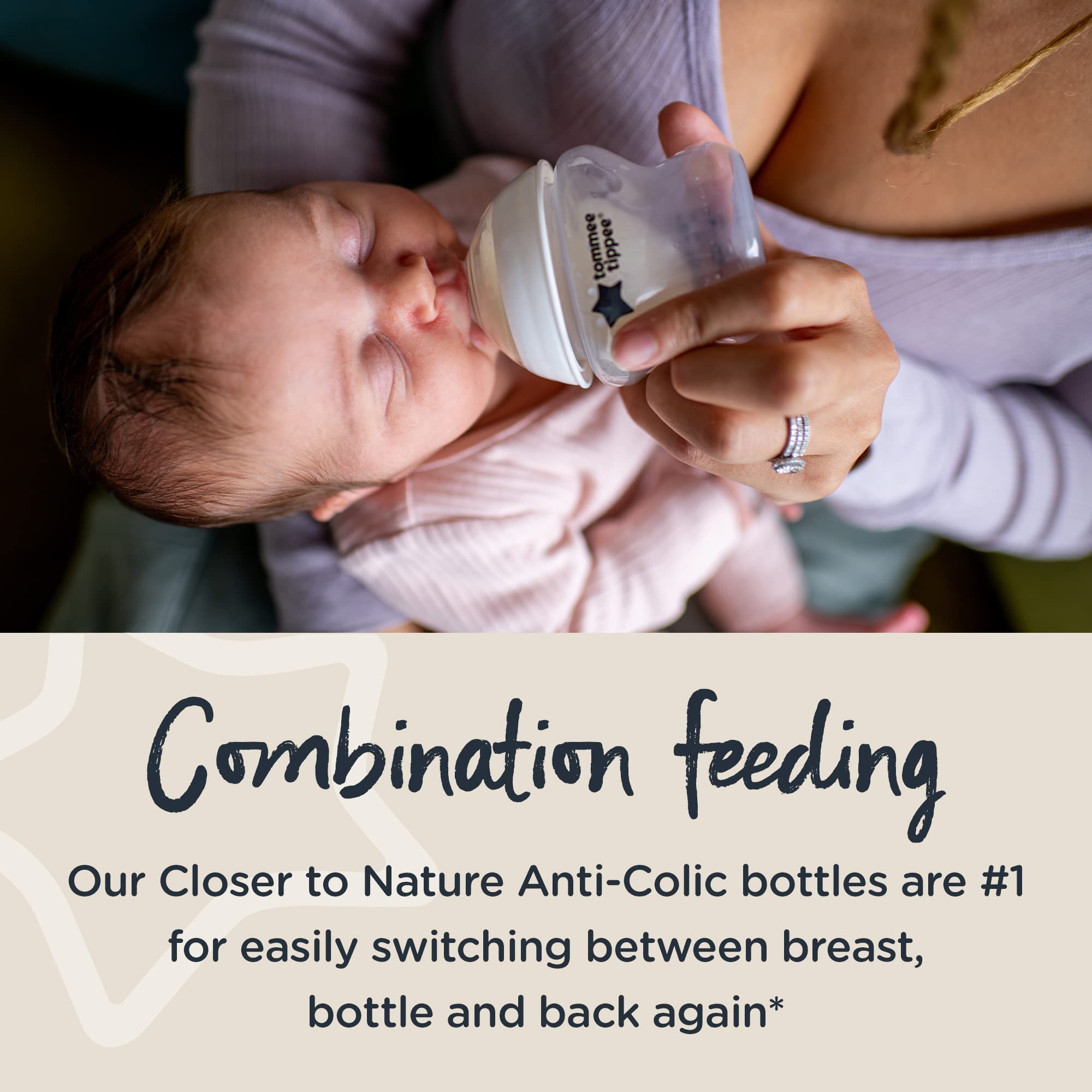 Tommee Tippee First Baby Bottle Gift Set - Anti-Colic Bottles with Breast-like Nipples & Travel Lids for Newborns | Perfect Baby Shower Gift & Travel Feeding Solution