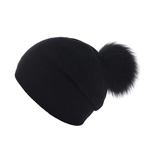 Luxury Cashmere Knit Wool Beanie for Men & Women - Soft Winter Warm Hat for Cold Weather - Perfect for Skiing, Hiking, and Outdoor Activities