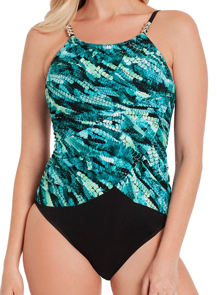MagicSuit Lisa Underwire One Piece Swimsuit for Women - Sexy Tummy Control Bathing Suit with Adjustable Straps & Push Up Support | Perfect for Beach Vacation, Pool Party & Summer Swimwear