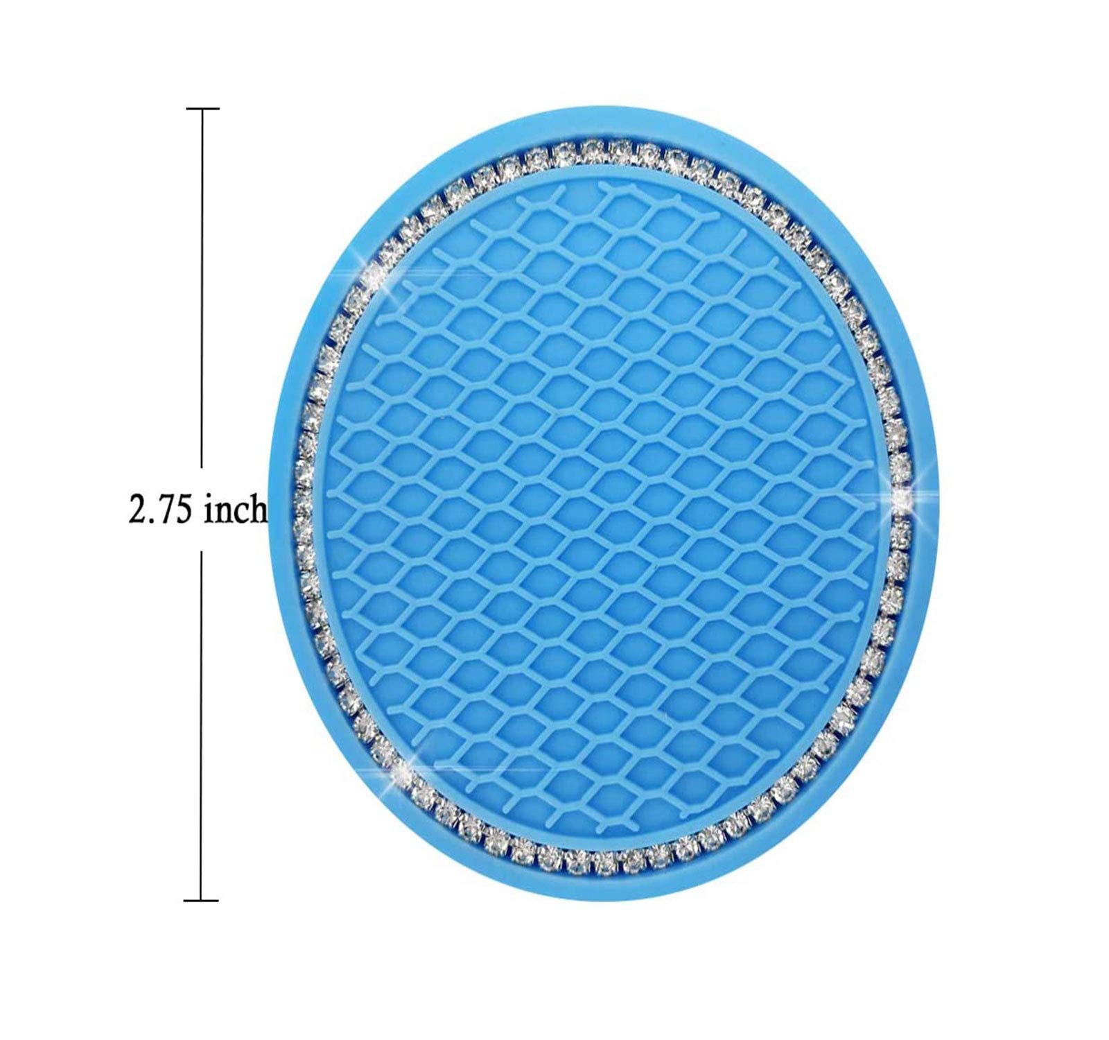 2pcs Silicone Non-Slip Car Coasters - 2.75