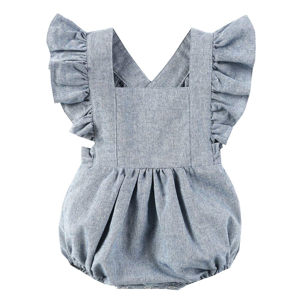 Arbag Baby Girls Rompers - Soft Cotton Ruffle Jumpsuits for Spring & Summer | Cute Outfits for Playdates, Parties & Photo Shoots
