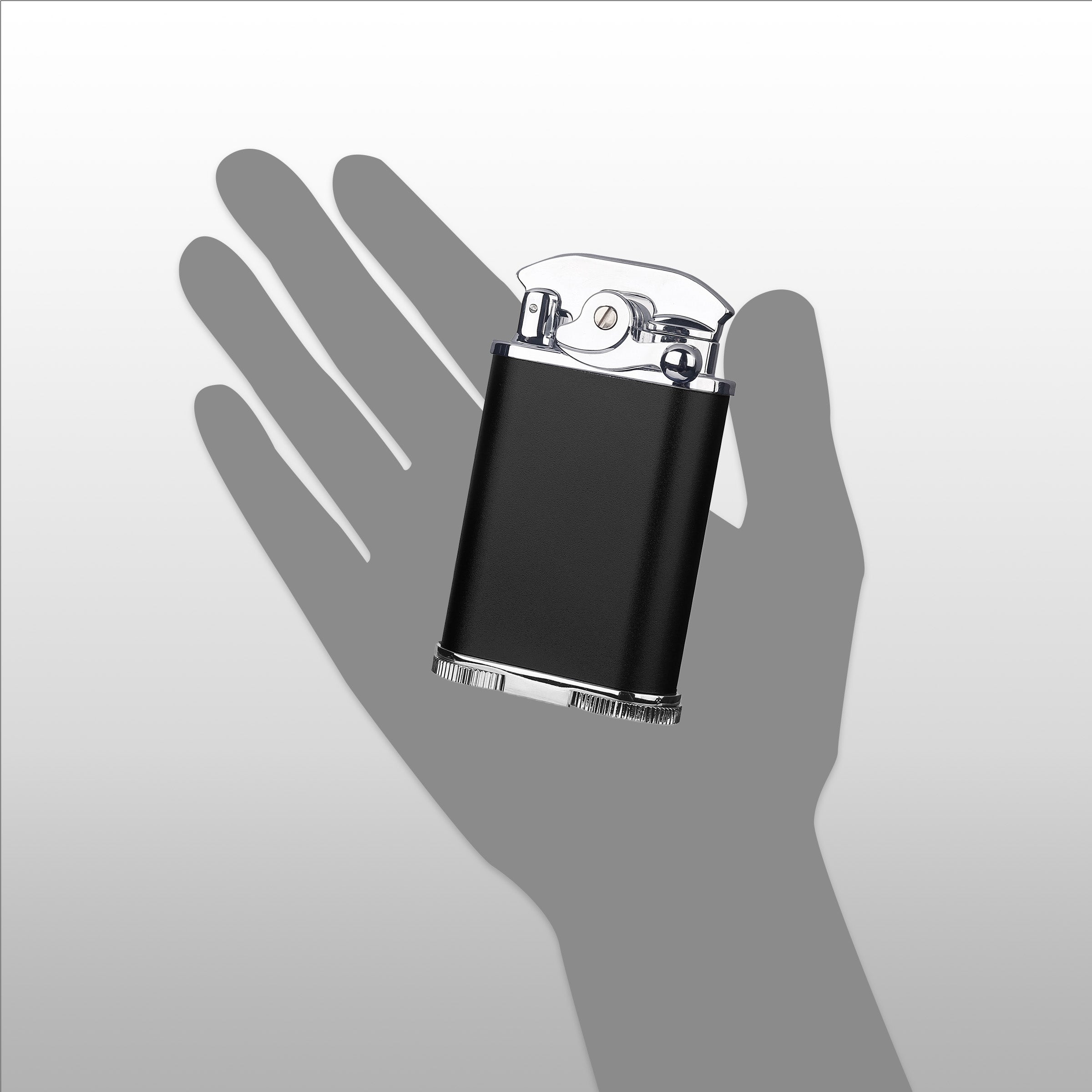 Visol Retro Butane Torch Lighter - Triple Flame Refillable Gas Lighter with Built-in Cutter, Detachable Poker & Windproof Adjustable Flame - Black & Chrome - Perfect for Cigars, Camping, BBQ & Outdoor Use