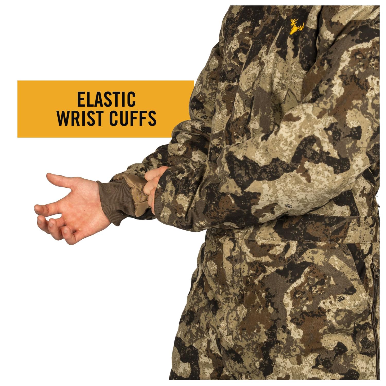 Men's Insulated Twill Camo Hunting Coverall - Warm One-Piece Full Body Coveralls for Cold Weather | Waterproof Hunting Suit for Outdoor Activities, Winter Camping & Ice Fishing