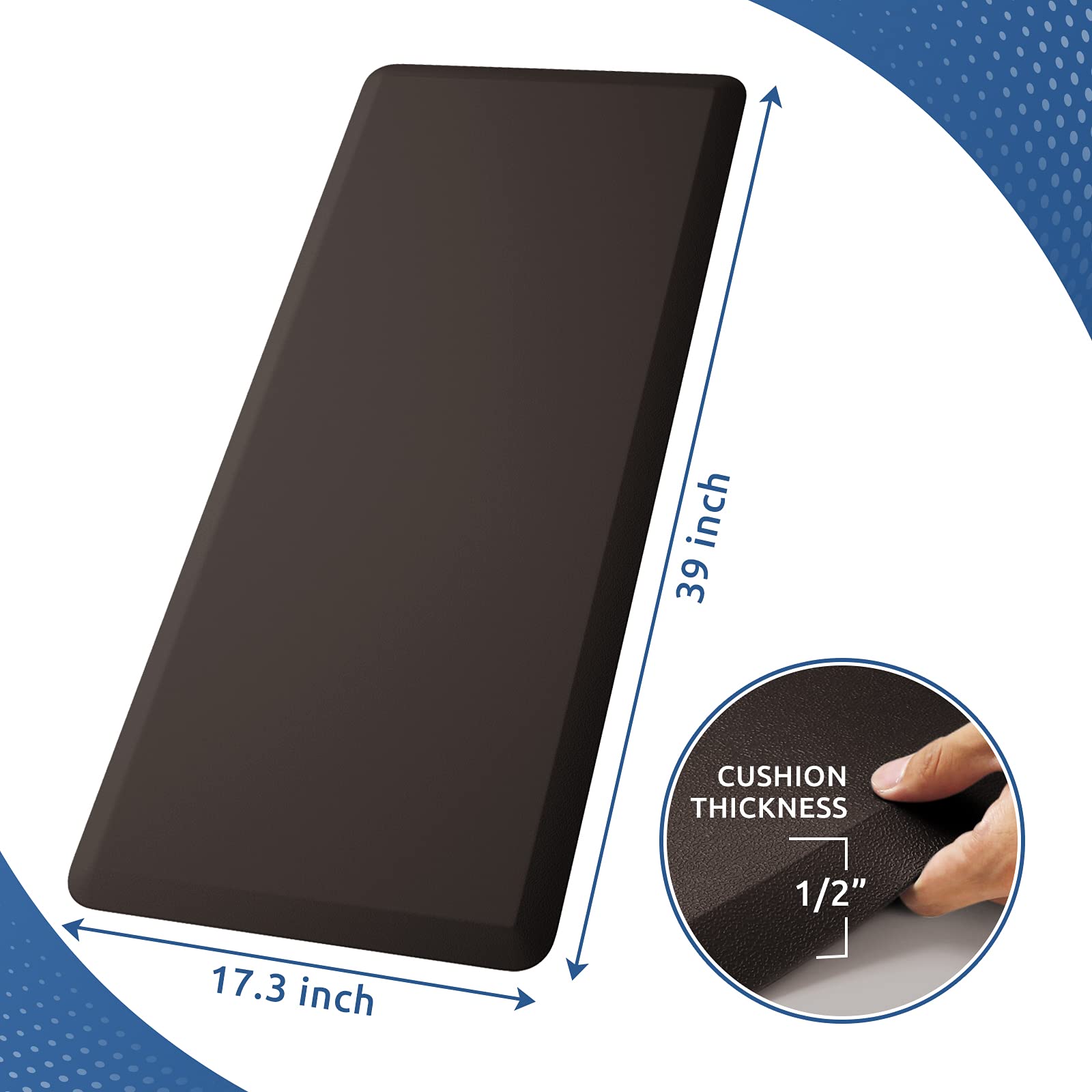**KitchenClouds Anti-Fatigue Kitchen Mat - 17.3
