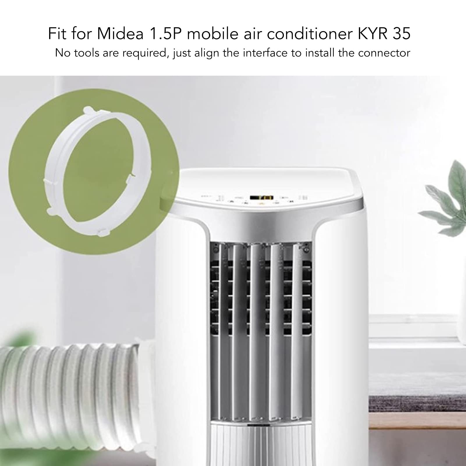 ABS Adjustable Air Conditioner Hose Connector for 1.5P Portable AC Units - Universal Exhaust Duct Adapter for KYR 35 Mobile AC - Perfect for Home, Office & RV Cooling Solutions