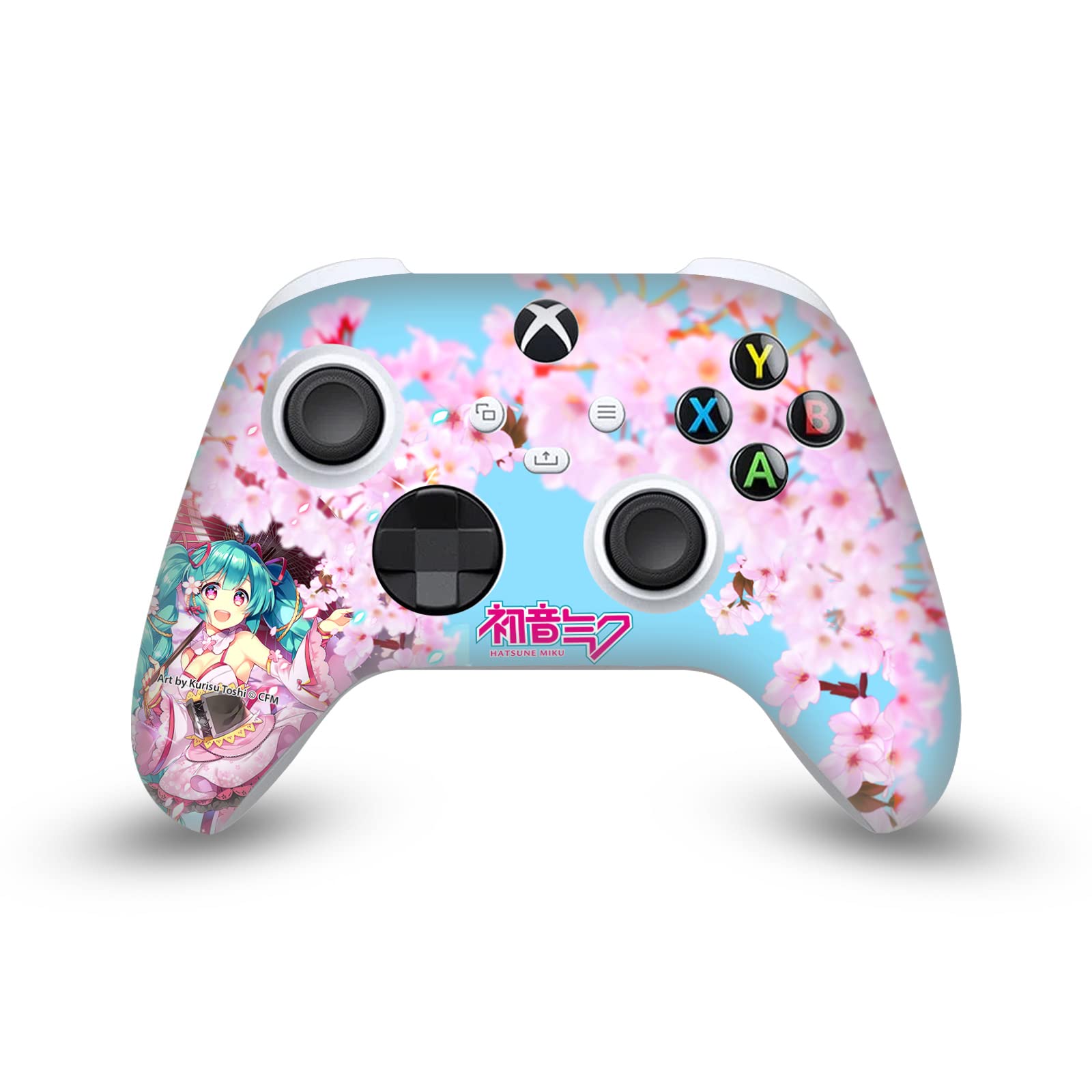 Officially Licensed Hatsune Miku Sakura Vinyl Sticker Decal for Xbox Series X/S Controller - Anime Gaming Skin Cover - Perfect for Gamers & Anime Fans