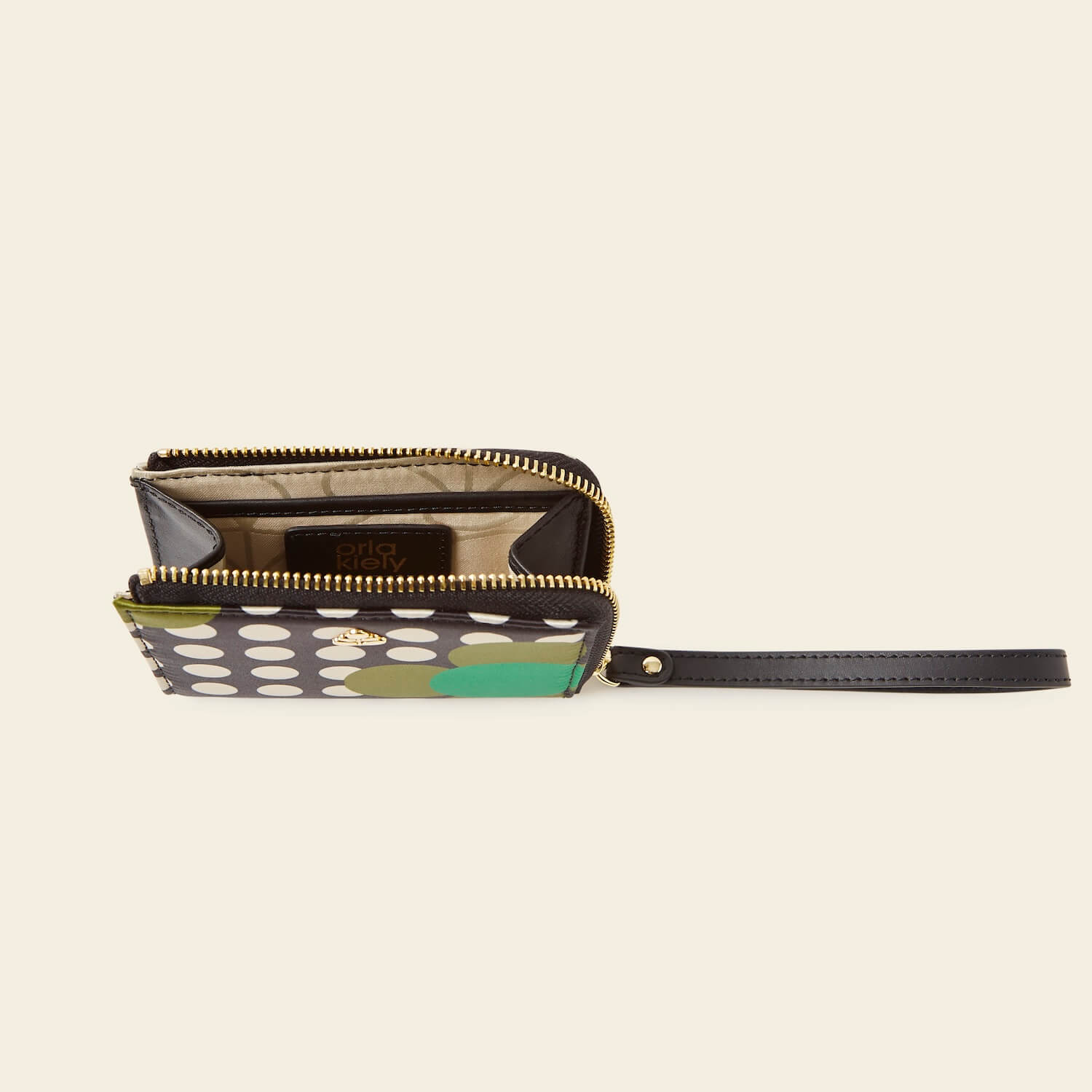 Carla Zip Purse with Jewel Flower and Polka Dot Design - Stylish Women's Wallet for Everyday Use, Parties, and Gift Giving