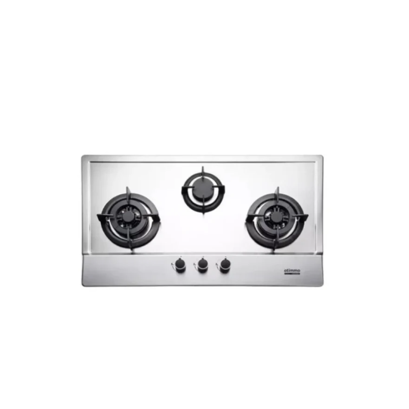 Europace ECH9128A 90cm Premium T Chimney Hood & EBH3391U Otimmo 3-Burner 90cm Slim Built-in Gas Hob Cooker - Stainless Steel | Modern Kitchen Ventilation & Cooking Solution for Home Chefs