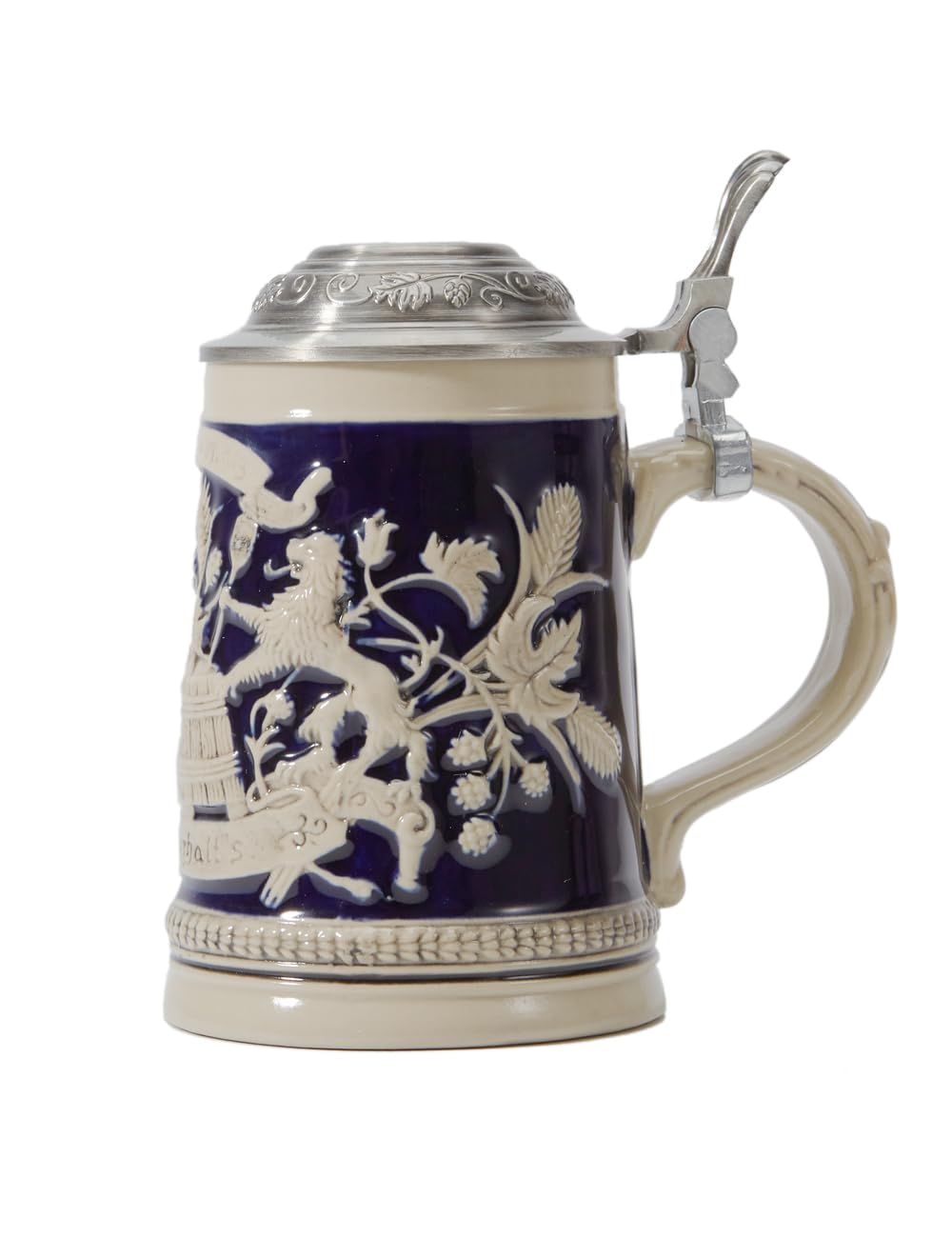 German Bavarian Beer Stein Mug with Lid - 20oz (0.6L) Premium Ceramic Drinking Tankard for Men - Perfect for Oktoberfest, Home Bars & Beer Enthusiasts