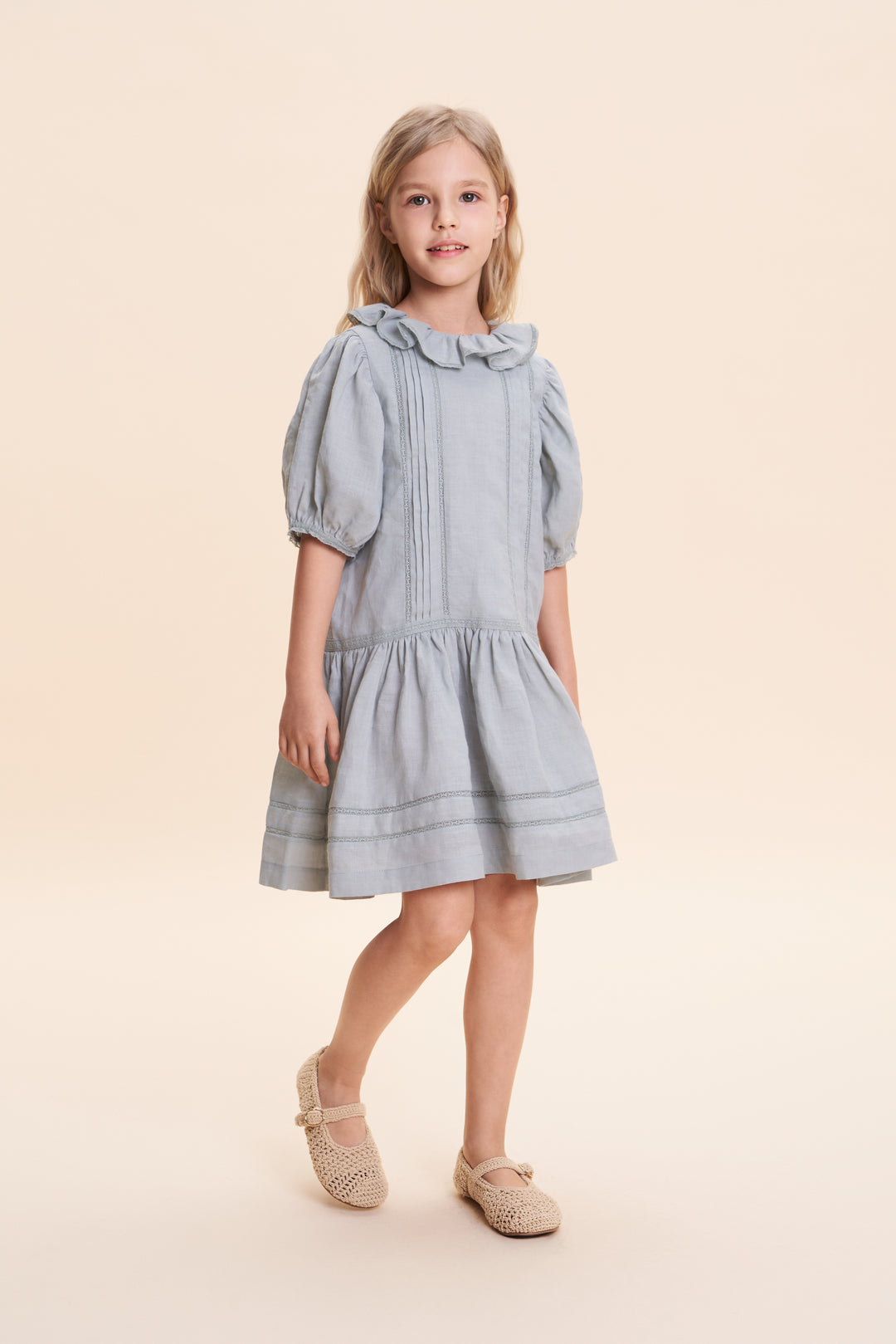 Joanna Dress in Celadon Green - Elegant Women's Floral Maxi Dress for Summer, Weddings & Special Occasions