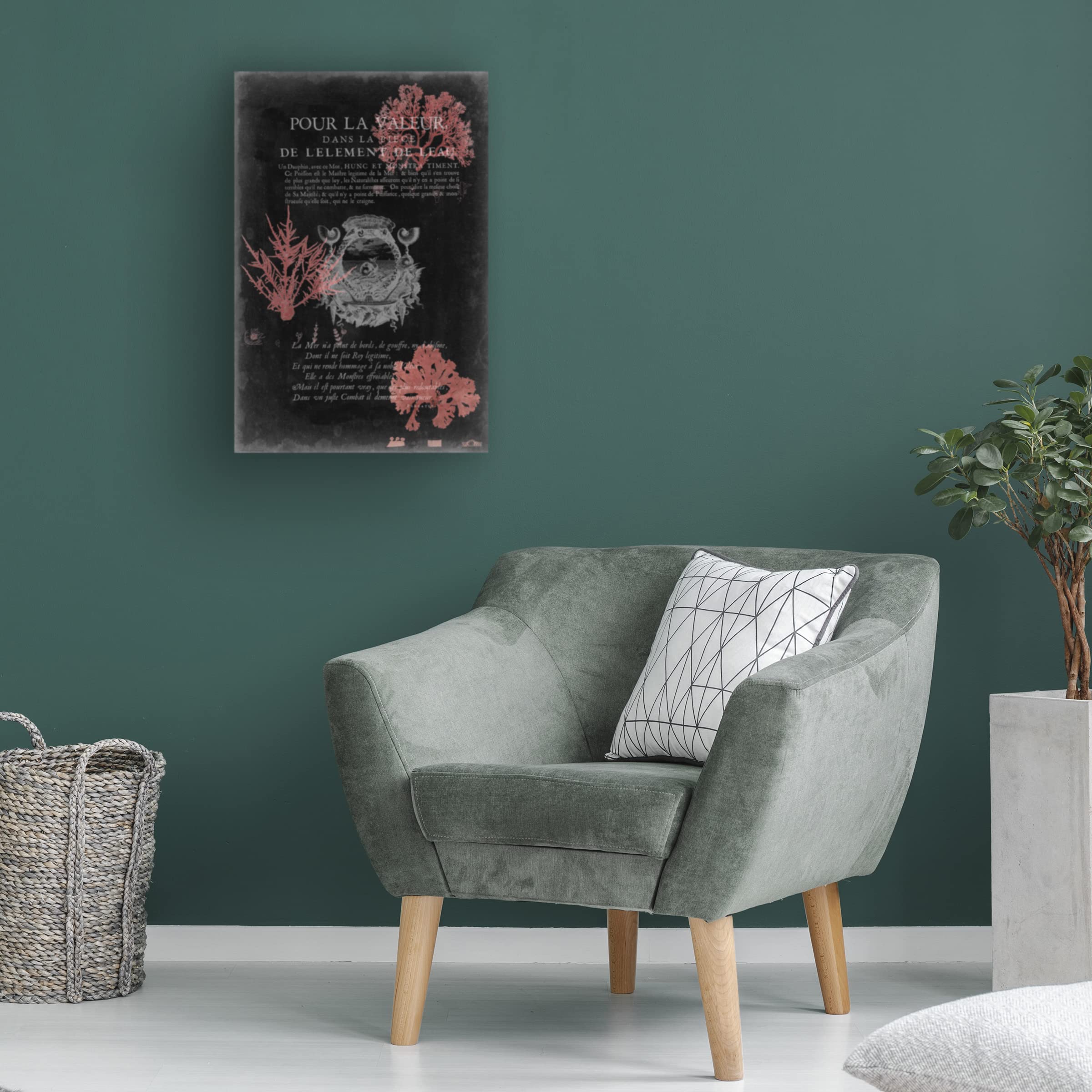 Trademark Fine Art 'Pour La Mer I' Ocean Themed Canvas Wall Art by Studio W - Perfect for Beach House Decor, Coastal Living Room & Nautical Bedroom
