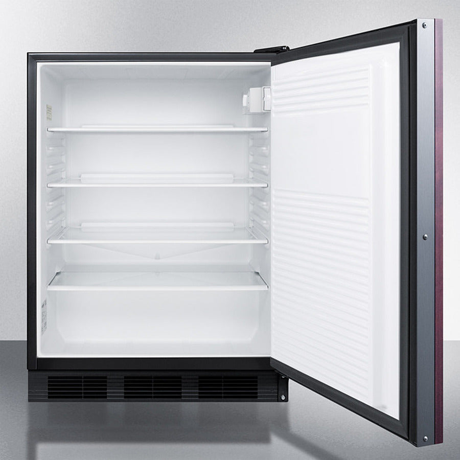 Accucold 24 Inch Wide Built-In All Refrigerator with Integrated Door Frame - ADA Compliant - FF7LBLKBIIFADA - Perfect for Modern Kitchens, Restaurants, and ADA-Compliant Spaces
