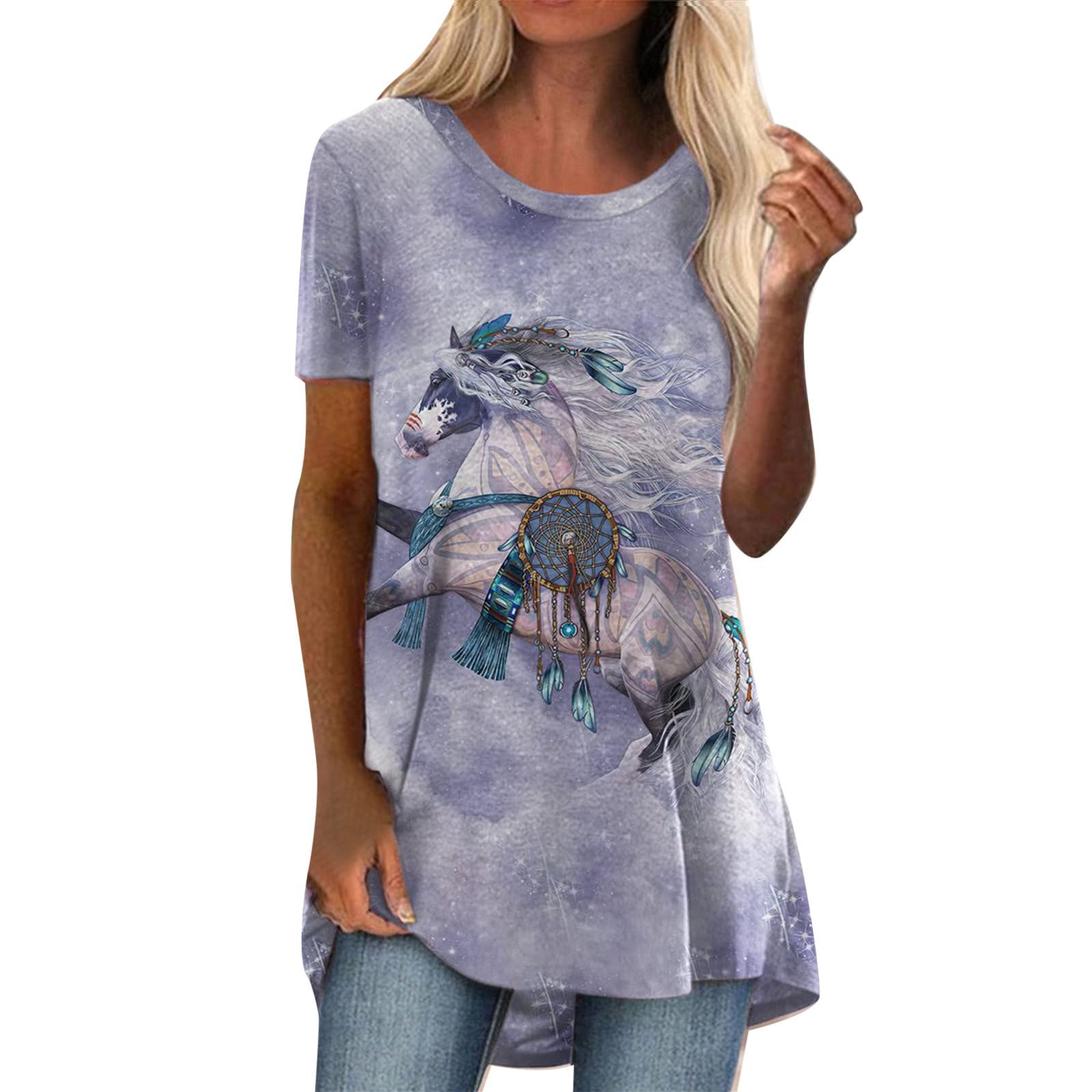 Women's Short Sleeve V-Neck Flowy Casual T-Shirts - Breathable Summer Tees & Workout Tank Tops for Women | Perfect for Daily Wear, Yoga, Gym & Outdoor Activities