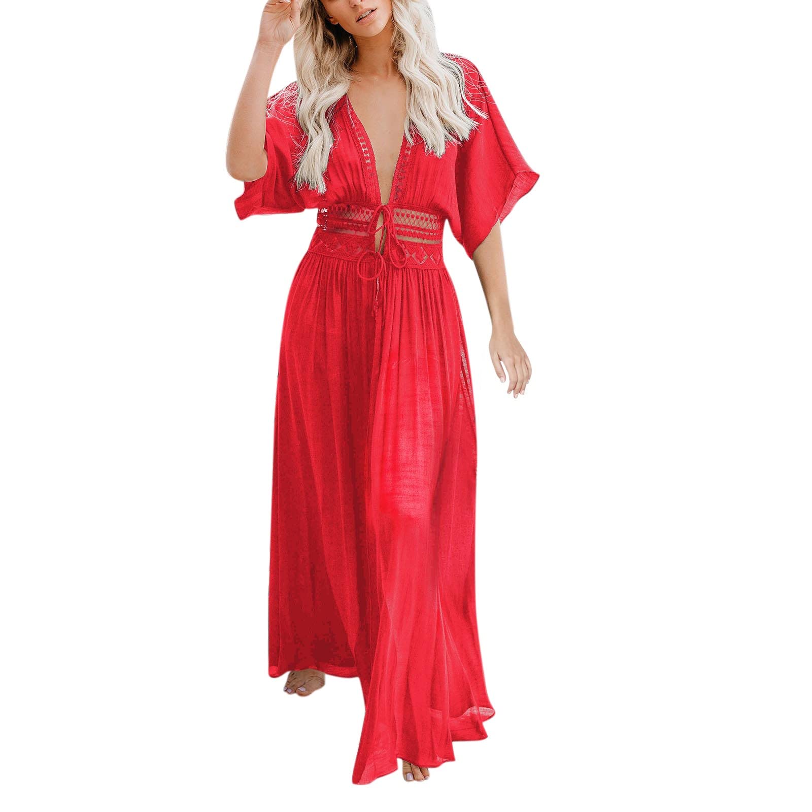 Women's Hollow Out Beach Cover Up Cardigan - Lightweight Long Bikini Cover Up, Summer Beachwear Sweater Jacket for Women | Perfect for Poolside, Vacation & Beach Parties