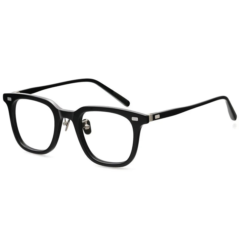 Stylish Black Acetate Square Eyeglasses for Women - Full Rim Frame BM319 | Perfect for Work, Reading & Fashion Accessories