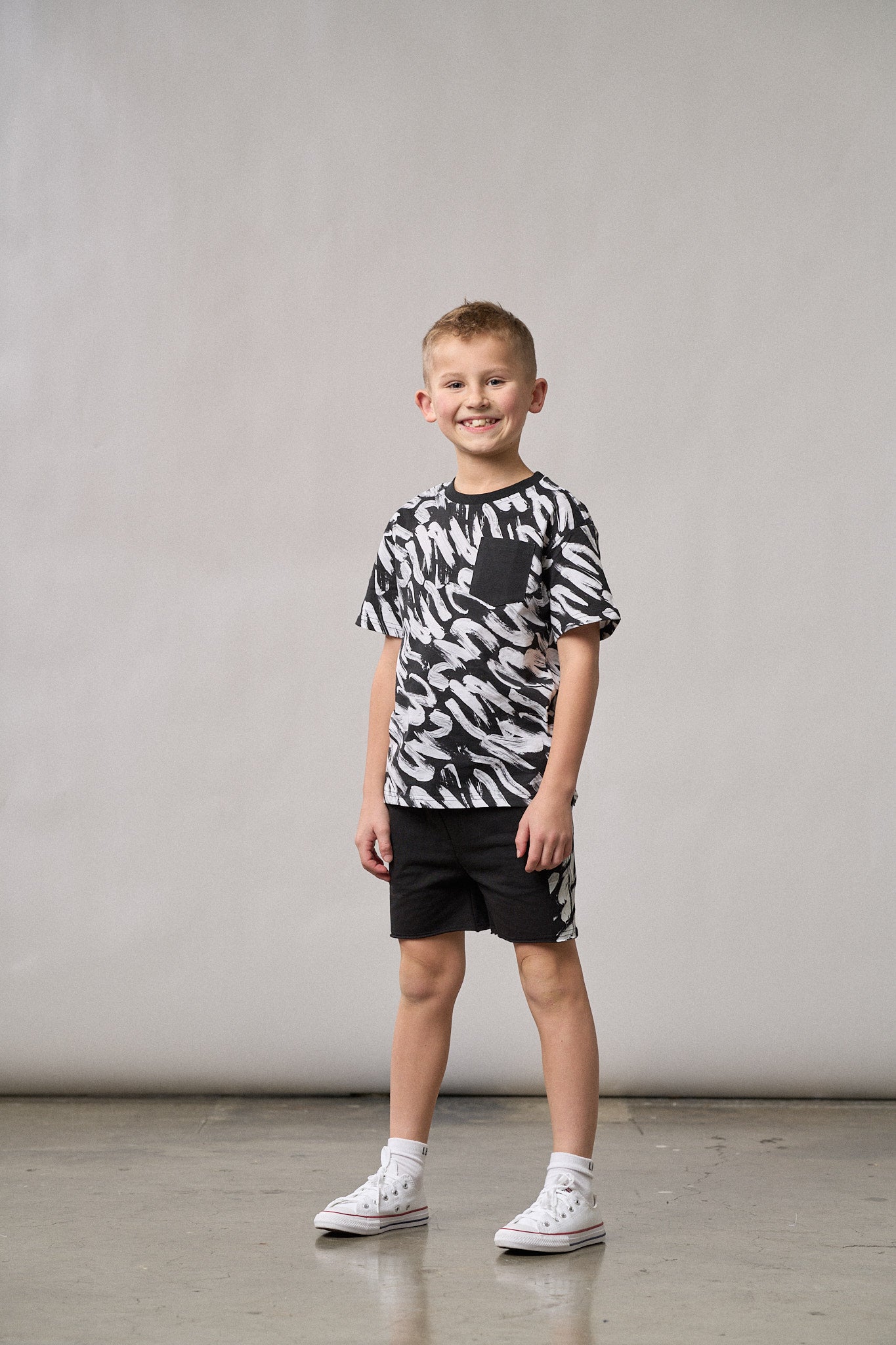 Brush Stroke Graphic T-Shirt for Men & Women - Soft Cotton Black Tee - Casual Wear & Street Style Outfit