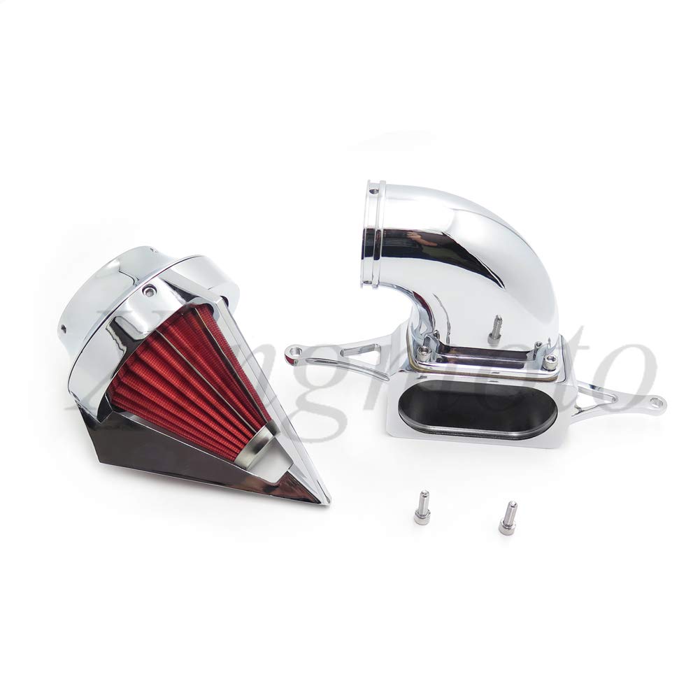 Yamaha Roadstar Midnight Warrior Chrome Triangle Spike Air Cleaner Kits for 2002-2010 Models - High Performance Air Intake Upgrade for Cruiser Motorcycles