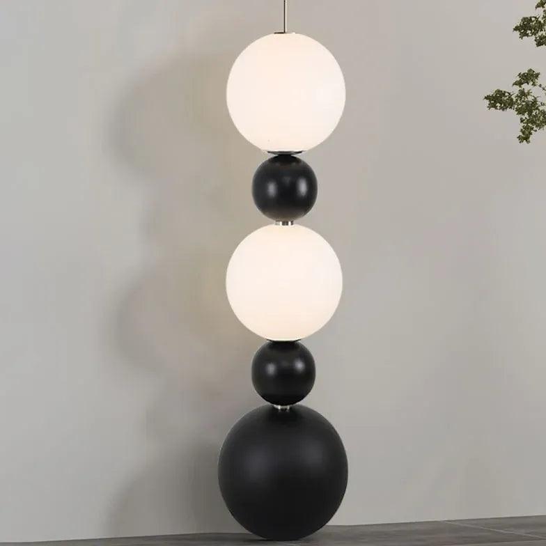 Modern Two-Tone Multi-Sphere Floor Lamp - Stylish Home & Office Lighting for Living Room, Bedroom, or Workspace