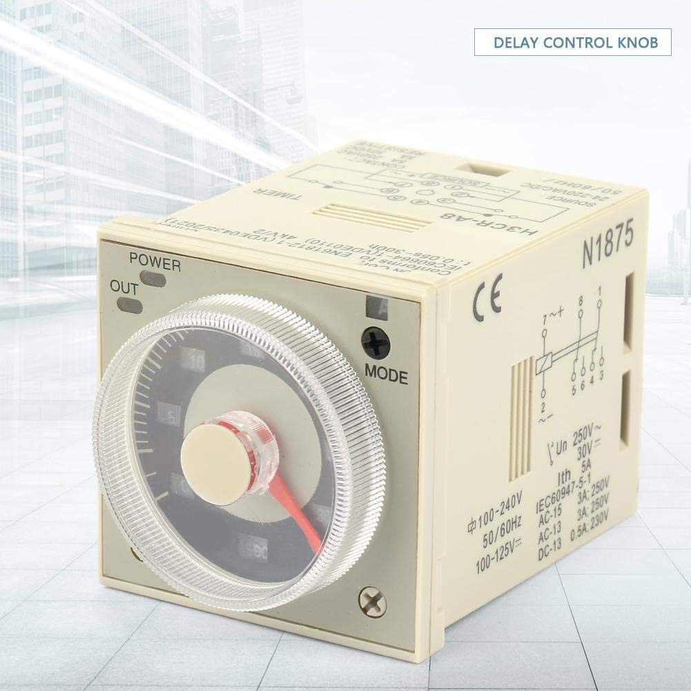 01 Repeat Cycle Timer - Waterproof Time Delay Relay with Large Contact Capacity & Stable Performance for Remote Control, Communication, Automation & Industrial Applications