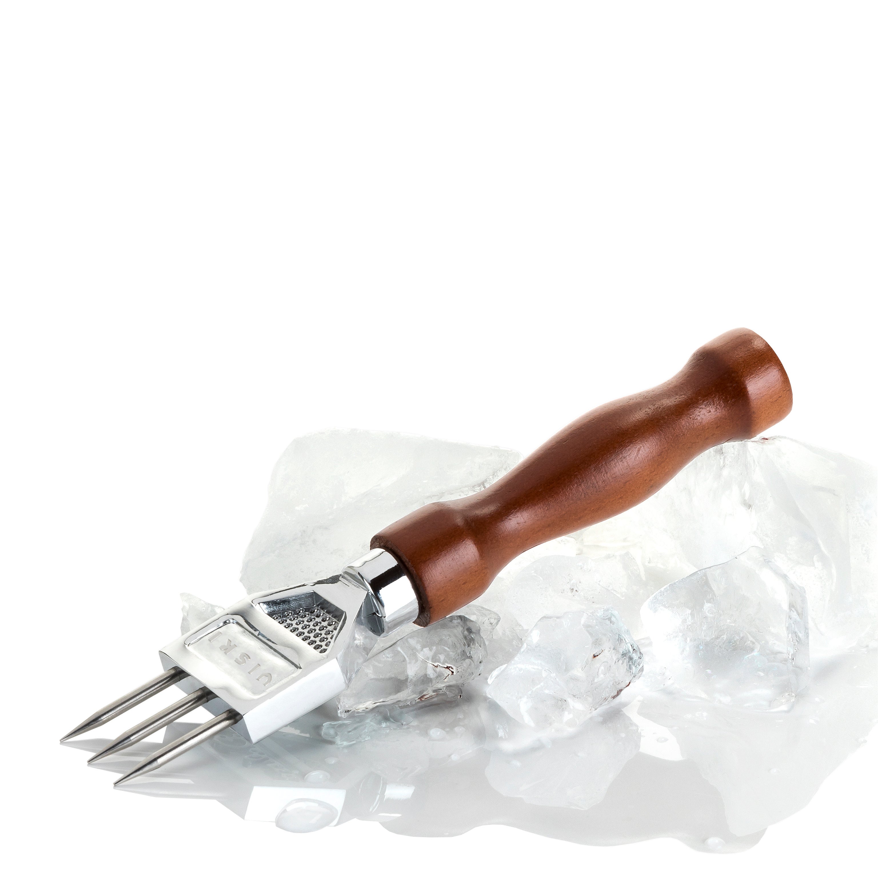 Premium Stainless Steel Ice Pick with 3 Prongs - Heavy Duty Ice Chipper for Cocktails, Bartending & Kitchen Use