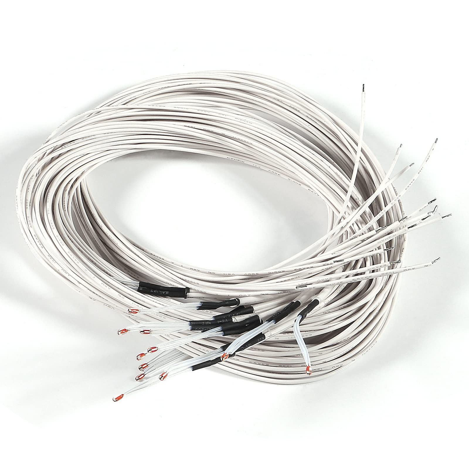 12pcs 100K ohm NTC 3950 Thermistor Sensors with 1m Cable - High Precision Temperature Sensors for 3D Printers - Compatible with RepRap, Heatbed, Mendel, Prusa - Perfect for 3D Printing, DIY Projects & Electronics Repair