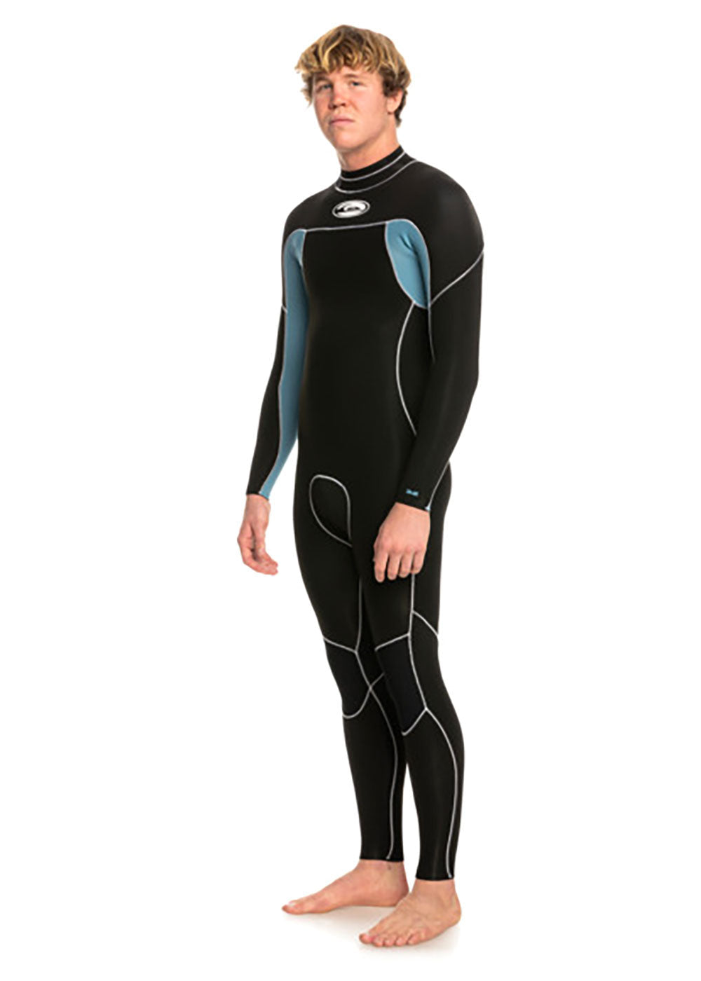 Quiksilver 3/2mm Men's Back Zip Wetsuit - Full Body Neoprene Surfing Suit for Cold Water Surfing, Diving & Water Sports