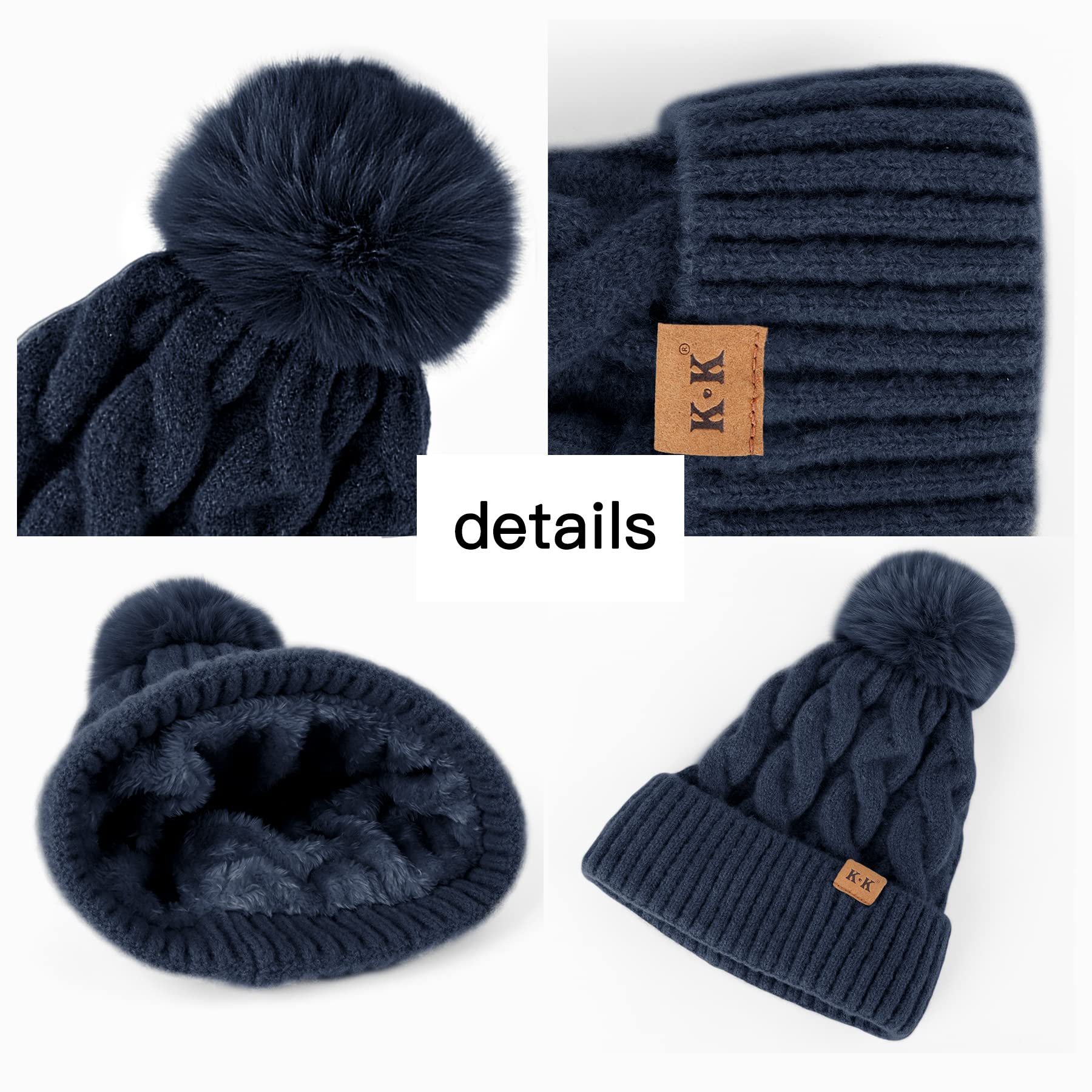 Cozy Fleece Knitted Winter Hat for Men & Women - Warm Beanie for Cold Weather - Perfect for Skiing, Snowboarding & Outdoor Activities