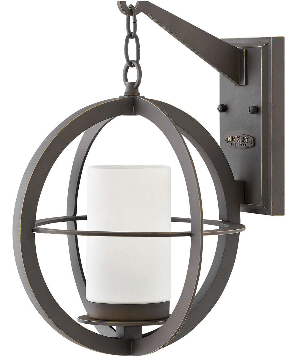 Oil Rubbed Bronze Outdoor Wall Lantern - Medium Size Single Light Fixture for Porch, Patio, Garden & Entryway Lighting