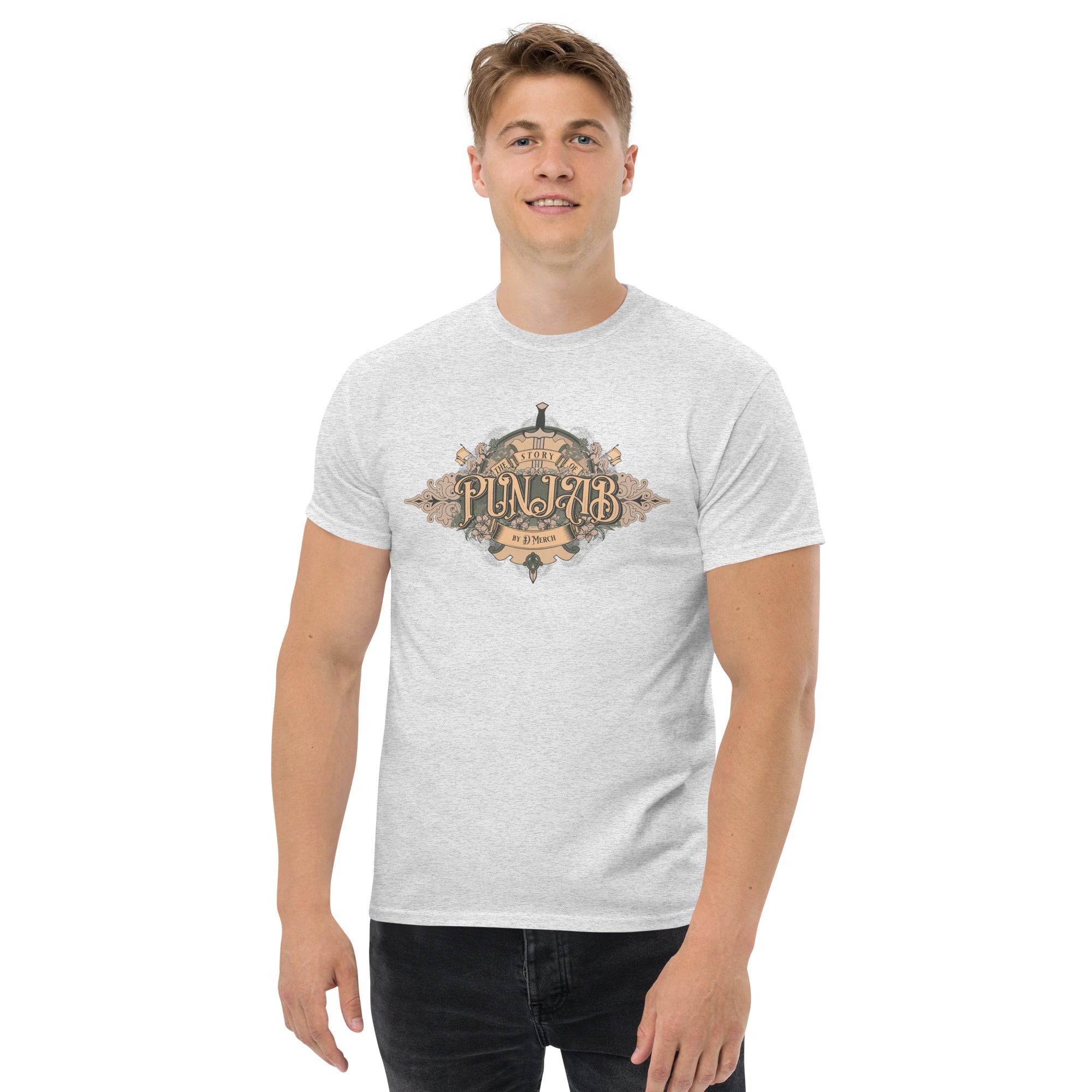 Story of Punjab Men's Classic Cotton T-Shirt | Comfortable Casual Wear for Everyday Outfits | Perfect for Street Style, Weekend Outings & Travel