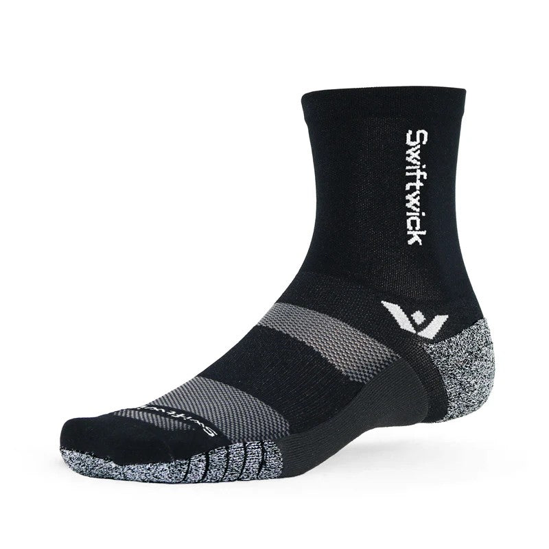 Swiftwick Flite XT Mid Crew Socks - Performance Running & Hiking Socks for Men & Women - Moisture-Wicking, Breathable & Cushioned for All-Day Comfort - Perfect for Trail Running, Gym Workouts & Outdoor Adventures