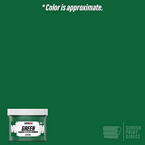 Rapid Cure® Green Screen Printing Ink (5 Gallon - 640oz) | High-Quality Plastisol Ink for Fast Fabric Printing | Made in USA | Perfect for T-Shirts, Hoodies & DIY Apparel Projects