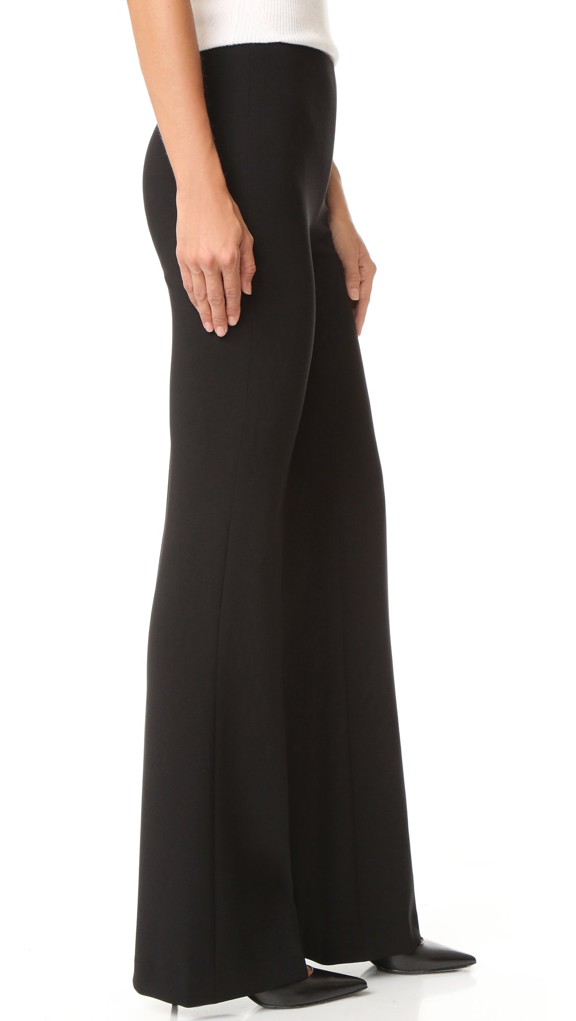 Theory Women's Demitria Admiral Crepe Pants - Slim Fit High-Waisted Work Pants for Office & Business Attire | Professional Formal Trousers for Women