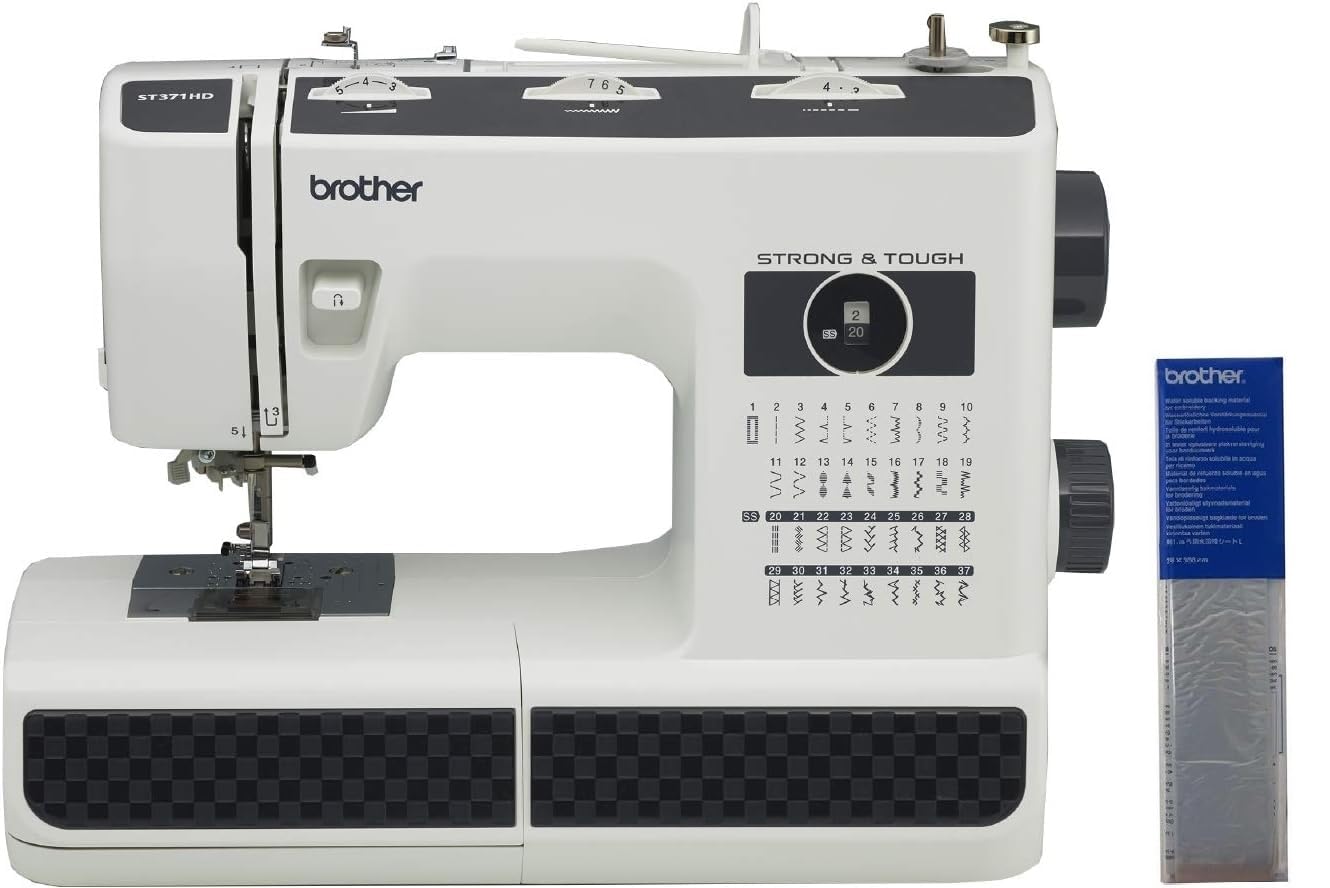 Brother ST371HD Heavy Duty 37-Stitch Sewing Machine with Automatic Needle Threader & SA520 Water Soluble Stabilizer Roll - Perfect for Quilting, Dressmaking, and DIY Craft Projects